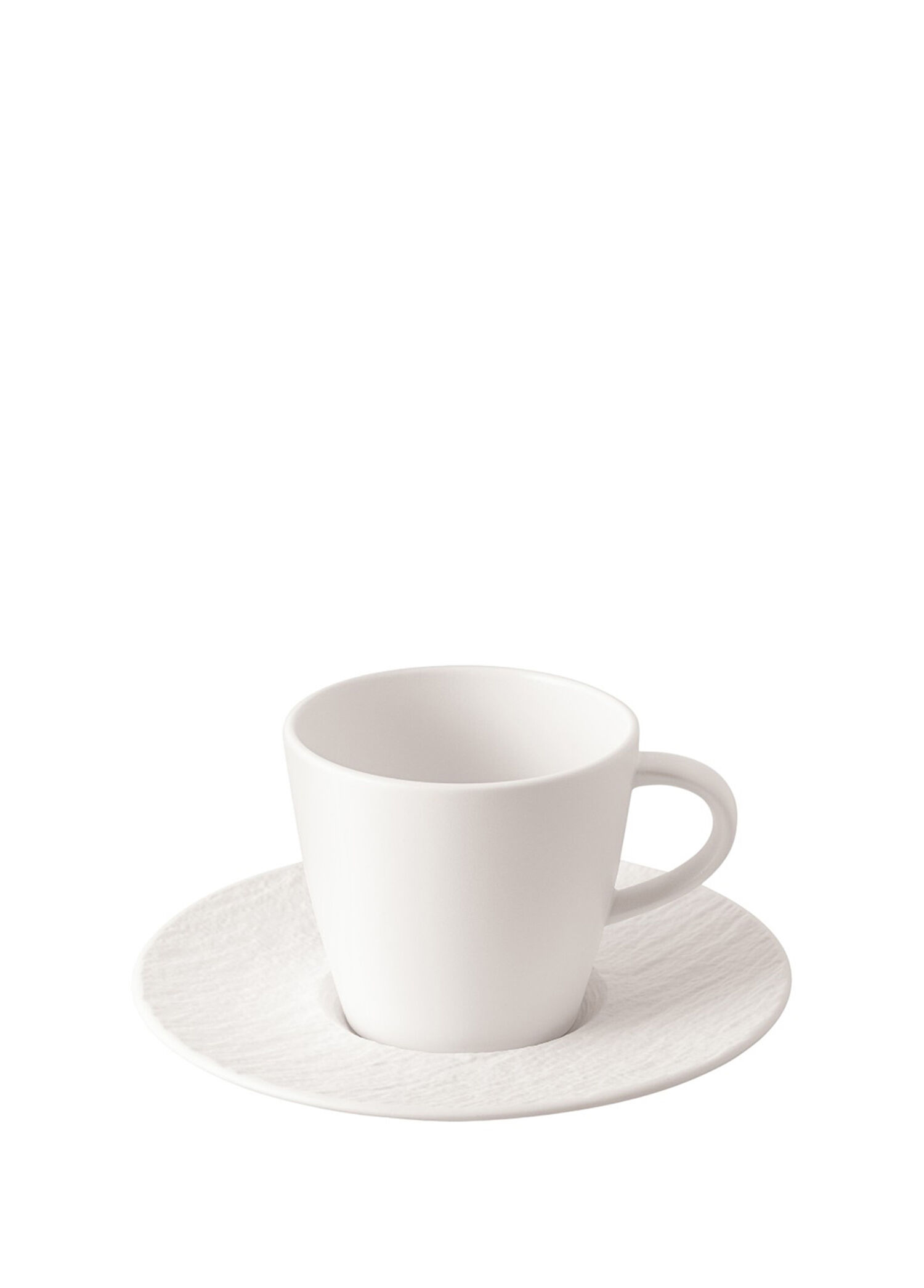 Manufacture Rock Beyaz Porselen Kahve Çay Fincan ve Tabağı