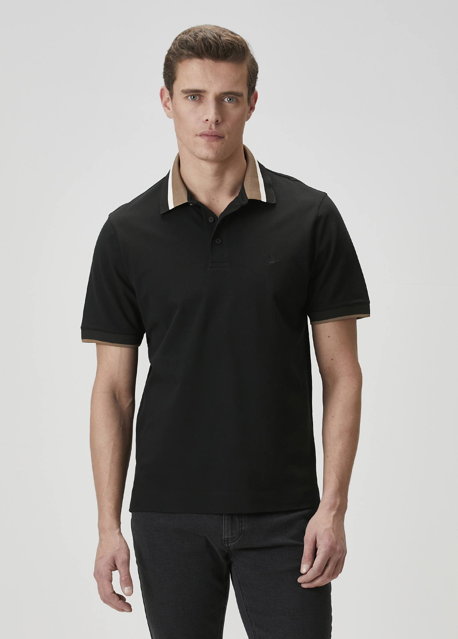 Comfort Fit Siyah Polo T-shirt