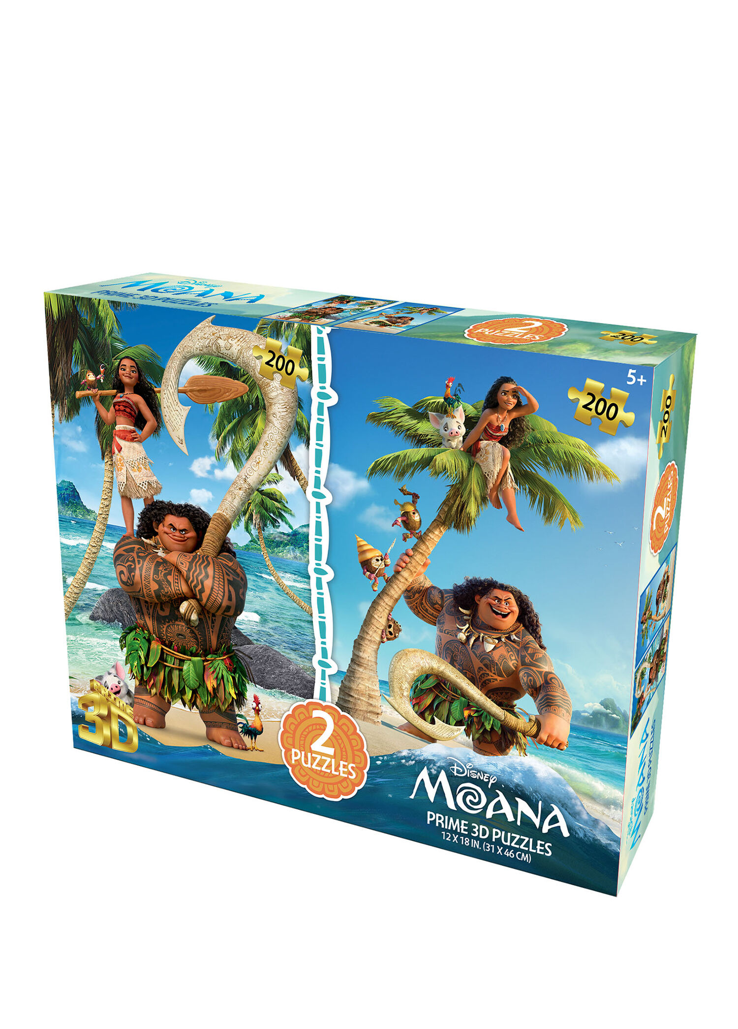Disney Moana 200 Parça 3D İkili Puzzle