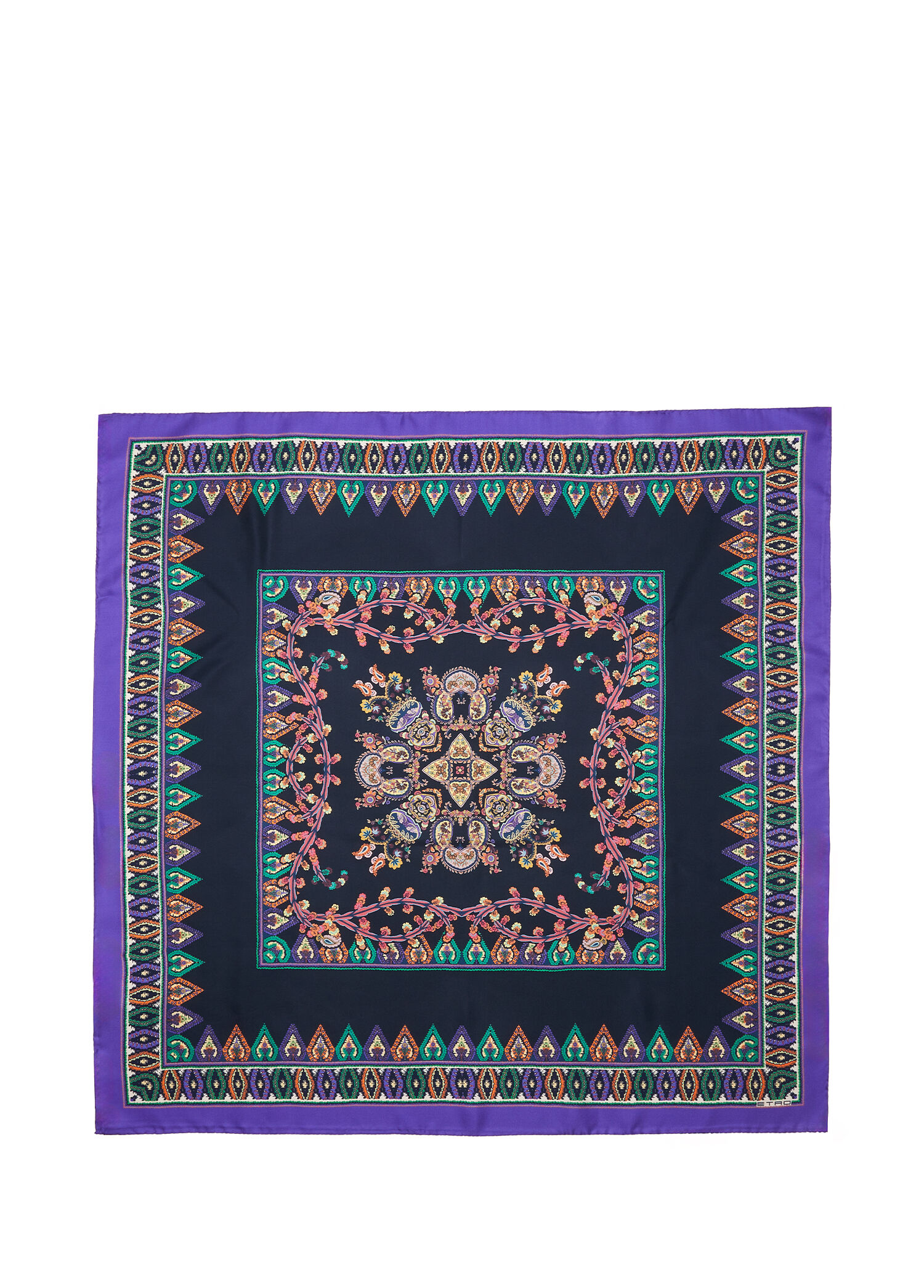 Norma Colorblocked Kadın İpek Şal
