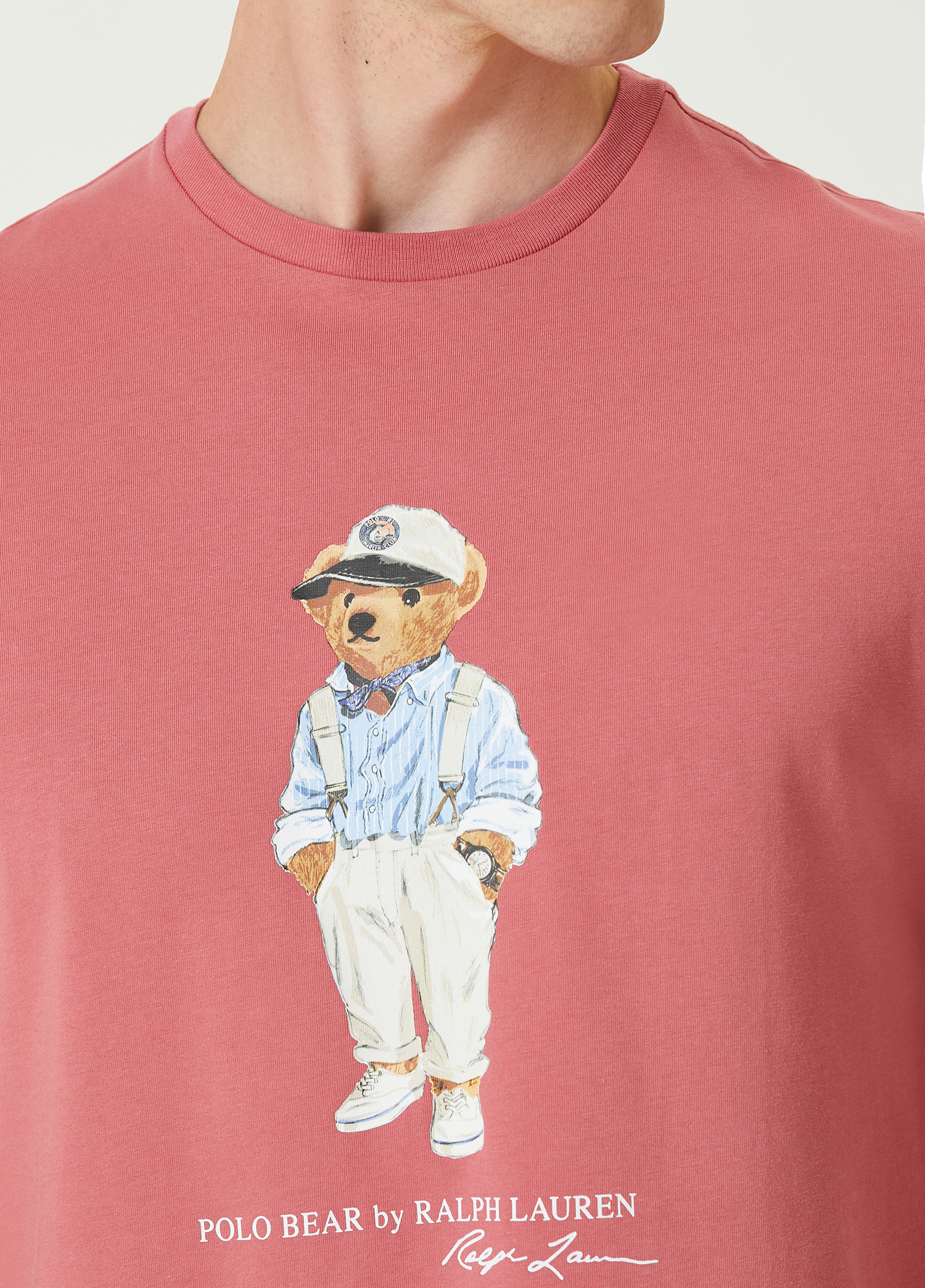 Pembe Logo Baskılı T-shirt_4