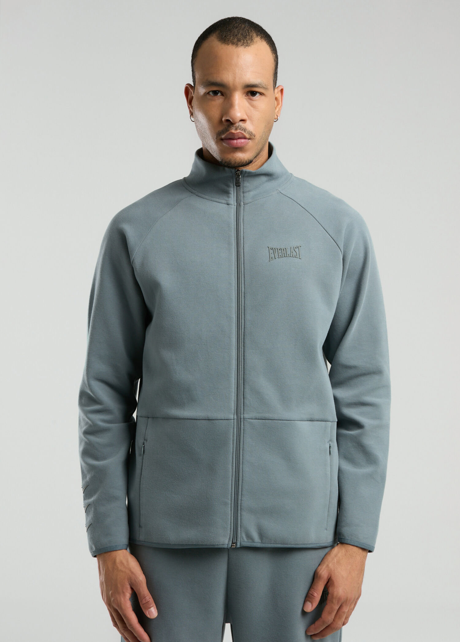 Ever Relaxed Gri Yüksek Yaka Full Zip Regular Erkek Sweatshirt