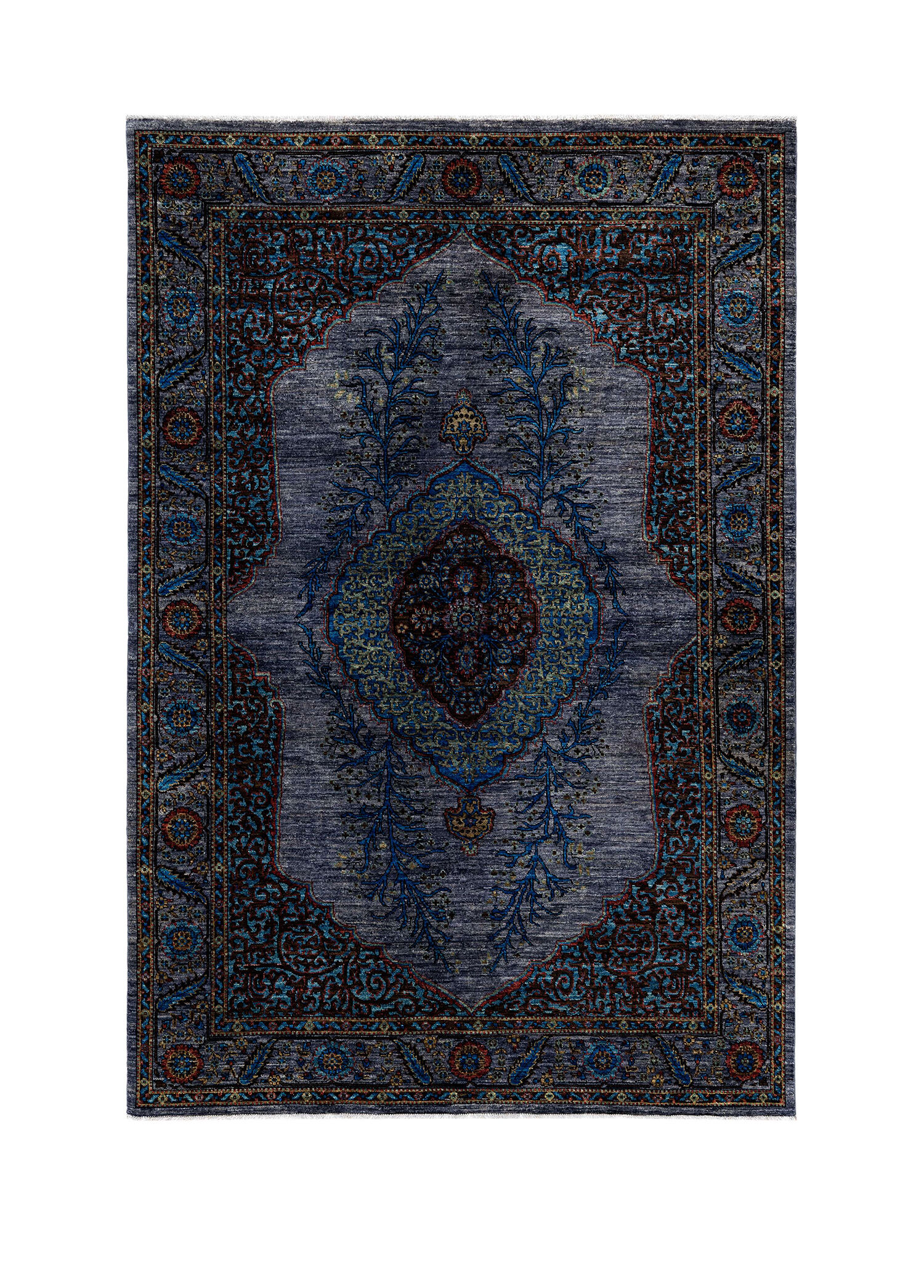 Sapphire Elegance Antrasit El Dokuma Yün Halı 258 x 188 cm