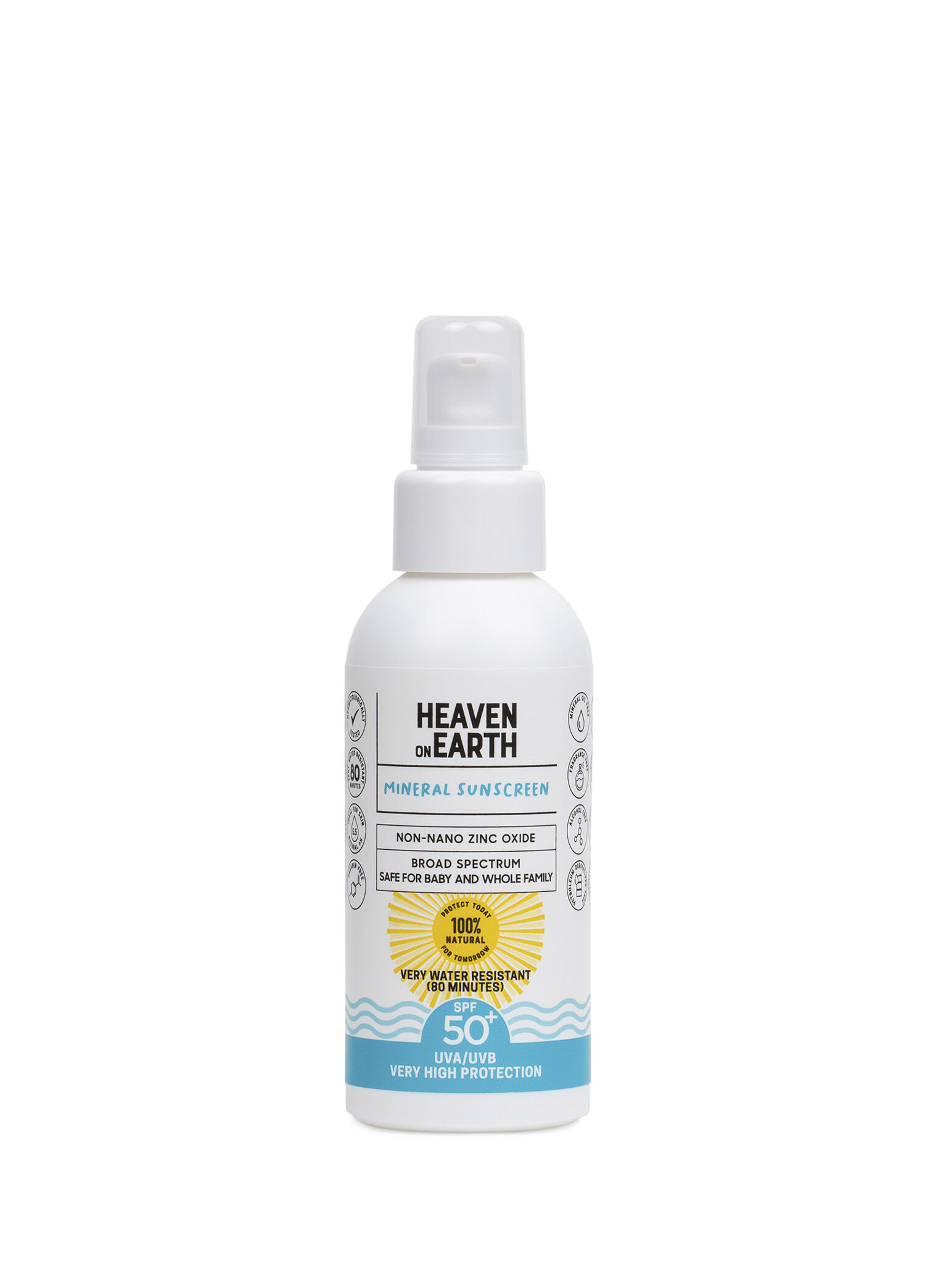 %100 Doğal ve Organik İçerikli Mineral Korumalı Suya Dayanıklı SPF50+ Vegan Güneş Kremi 100 ml