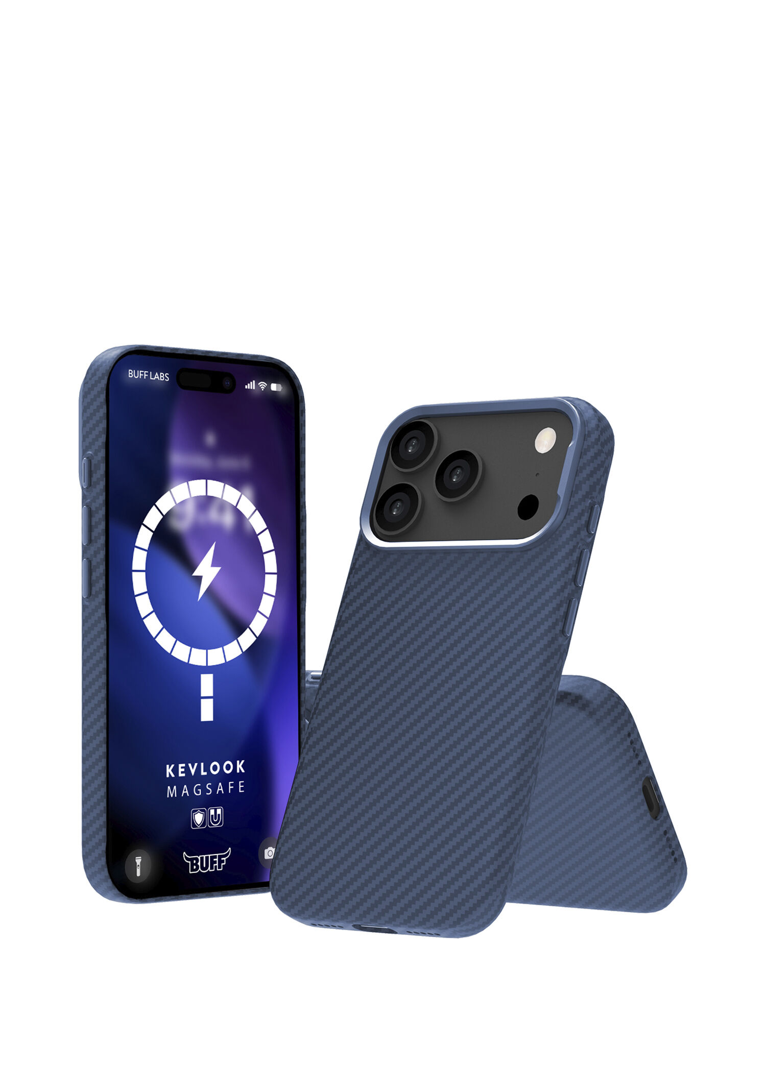 iPhone 17 Pro Magsafe Kevlook Blue Silikon Telefon Kılıfı