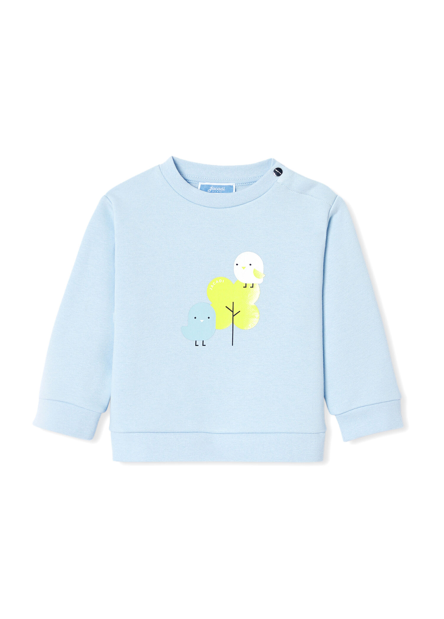 Açık Mavi Baskılı Erkek Bebek Sweatshirt