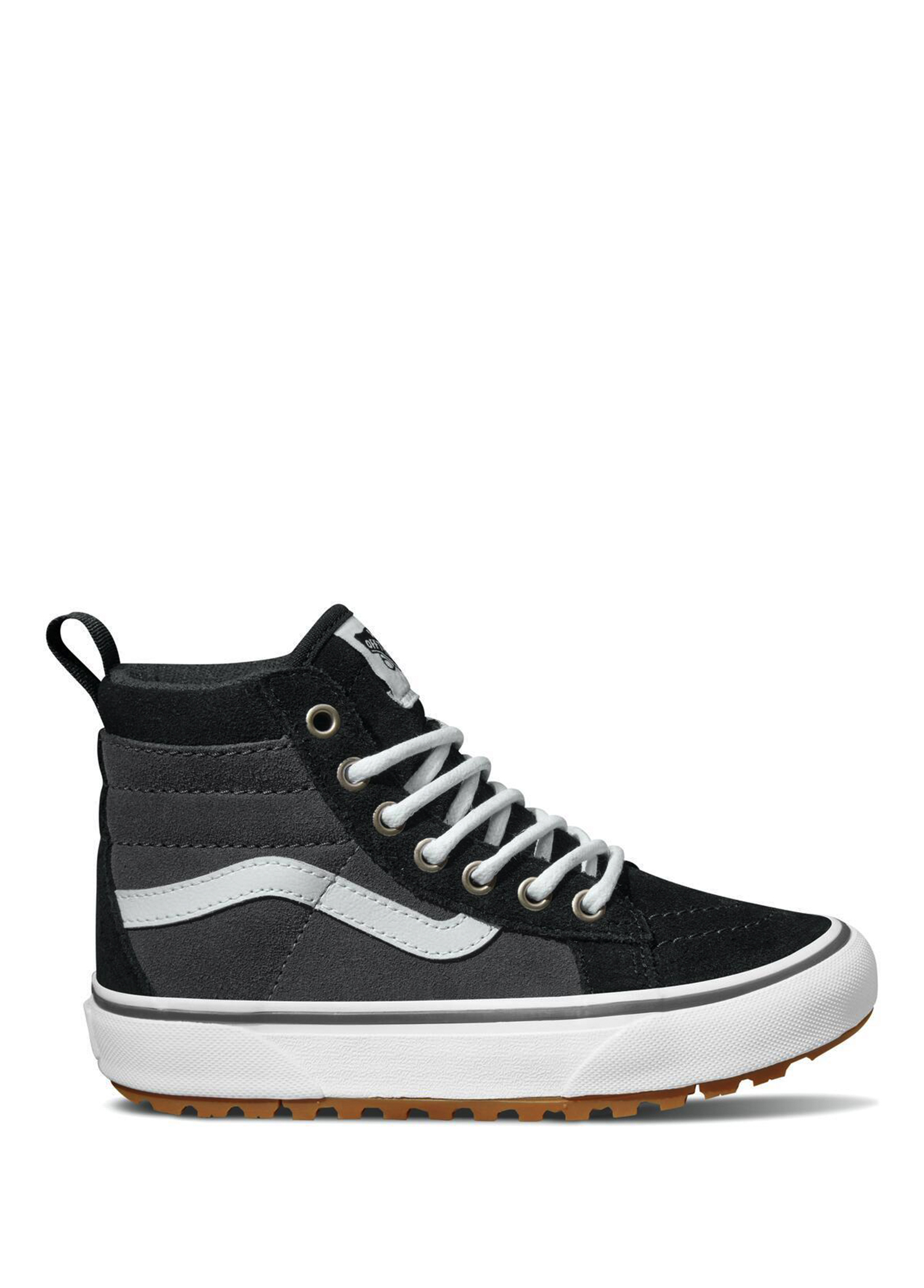 SK8 Hi Siyah Gri Unisex Çocuk Deri Sneaker