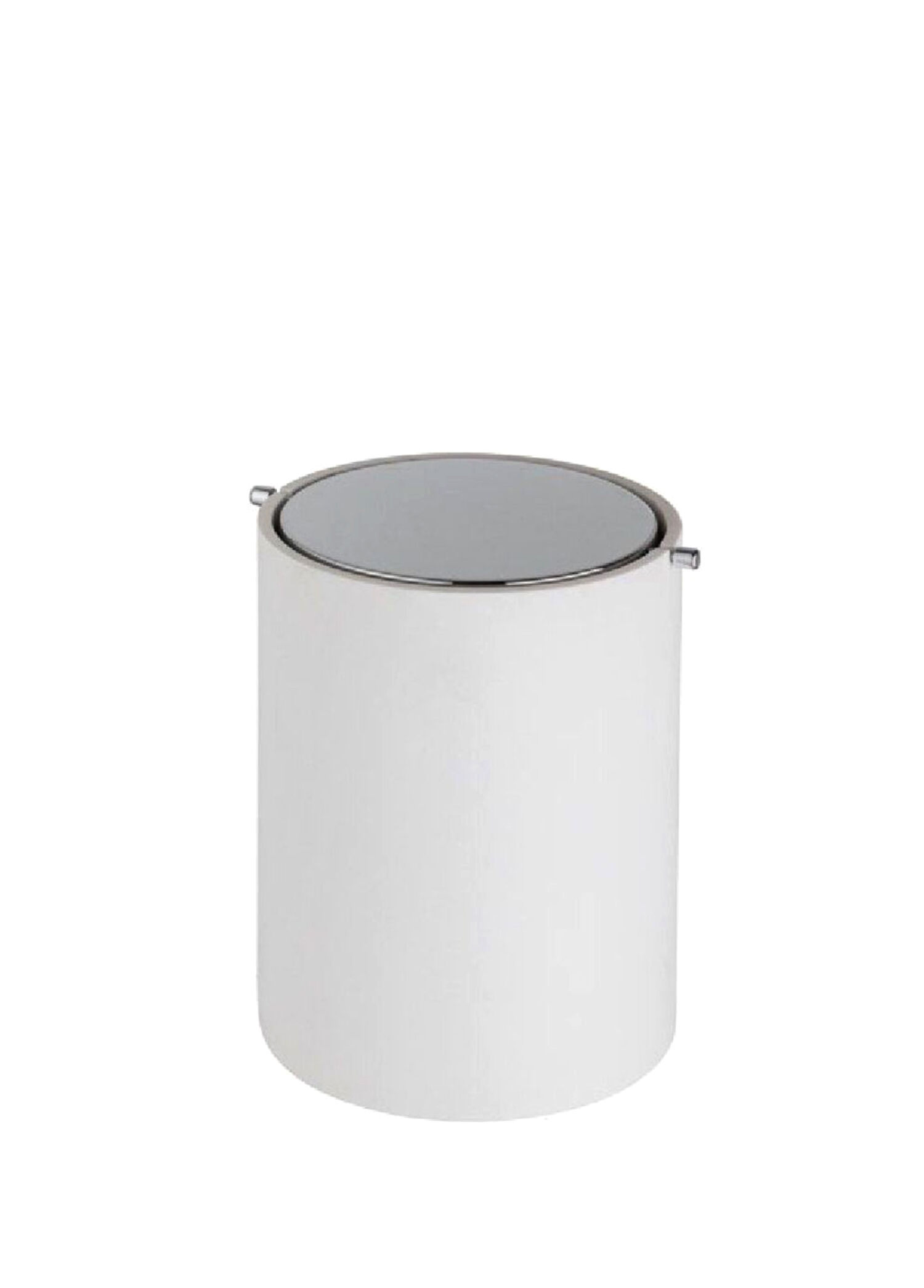 Beyaz Krom Banyo Çöp Kovası 4 Lt