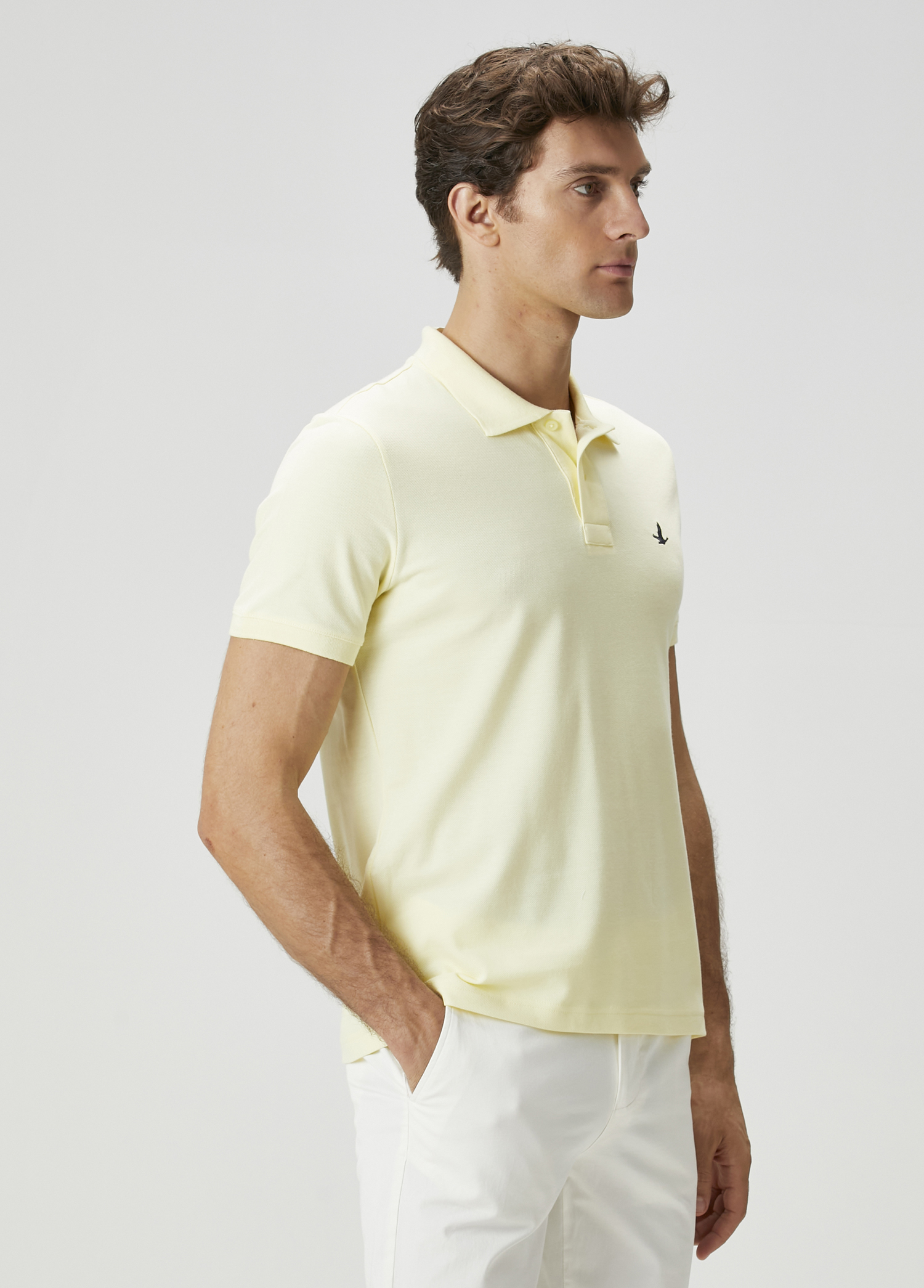 Açık Sarı Polo Yaka T-shirt_2