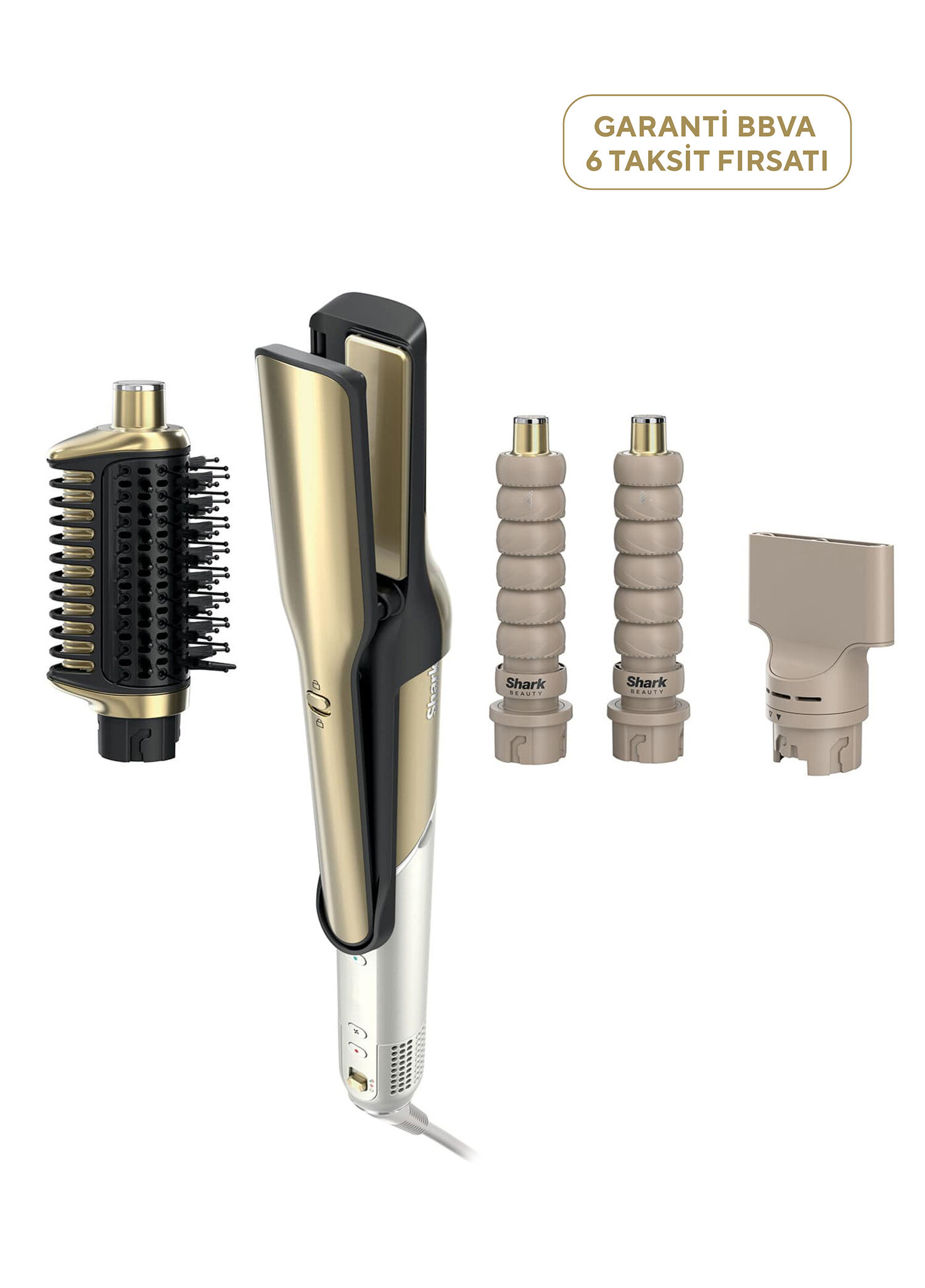 Glam Gold 4 Başlıklı Düzleştirici ve Saç Şekillendirici
