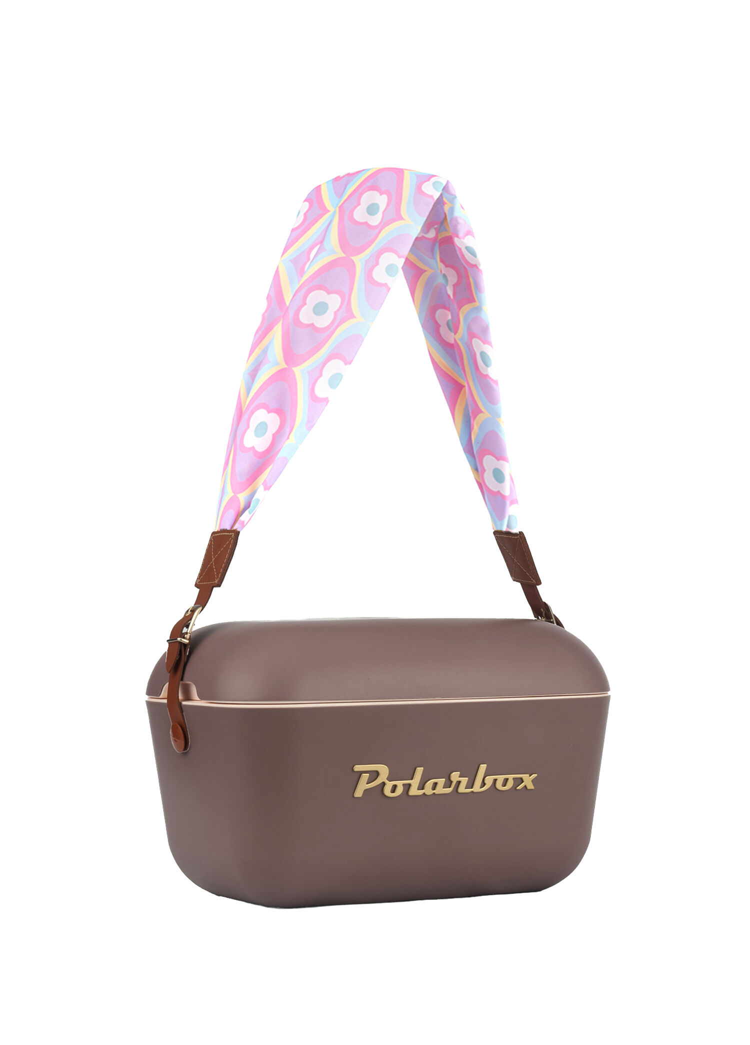 Prinkstyle Retro Gold Classic Mauve-Gold Pamuk ve Deri Kayışlı Soğuk ve Sıcak Tutucu Thermo Box 20 lt