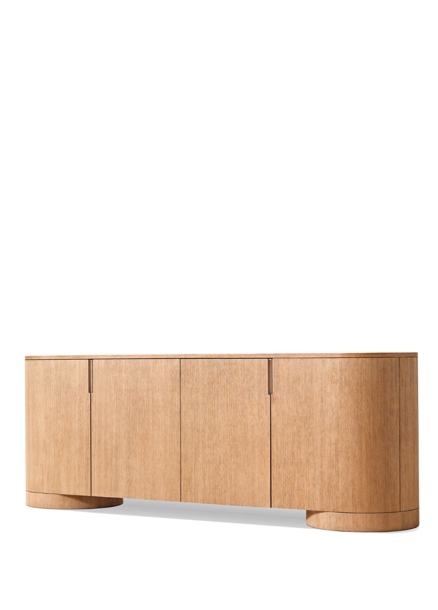 Poseidon Açık Meşe Ahşap 4 Kapaklı TV Konsolu 152 x 45 cm