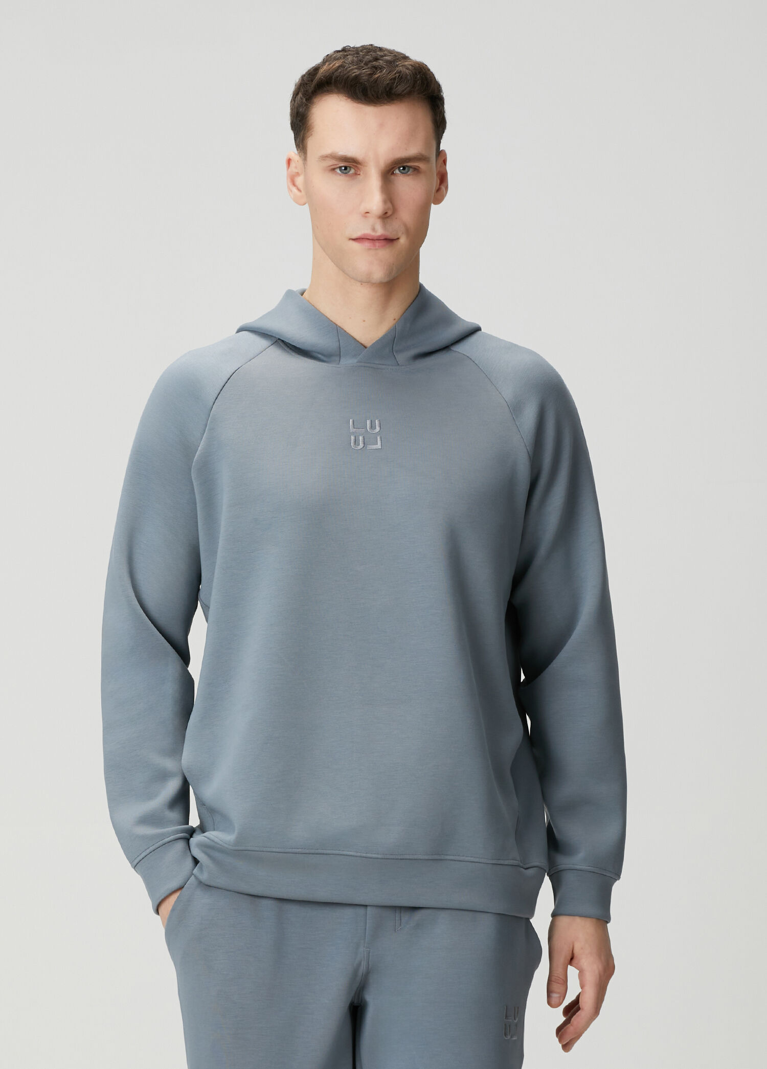 Smooth Spacer Gri Kapüşonlu Sweatshirt