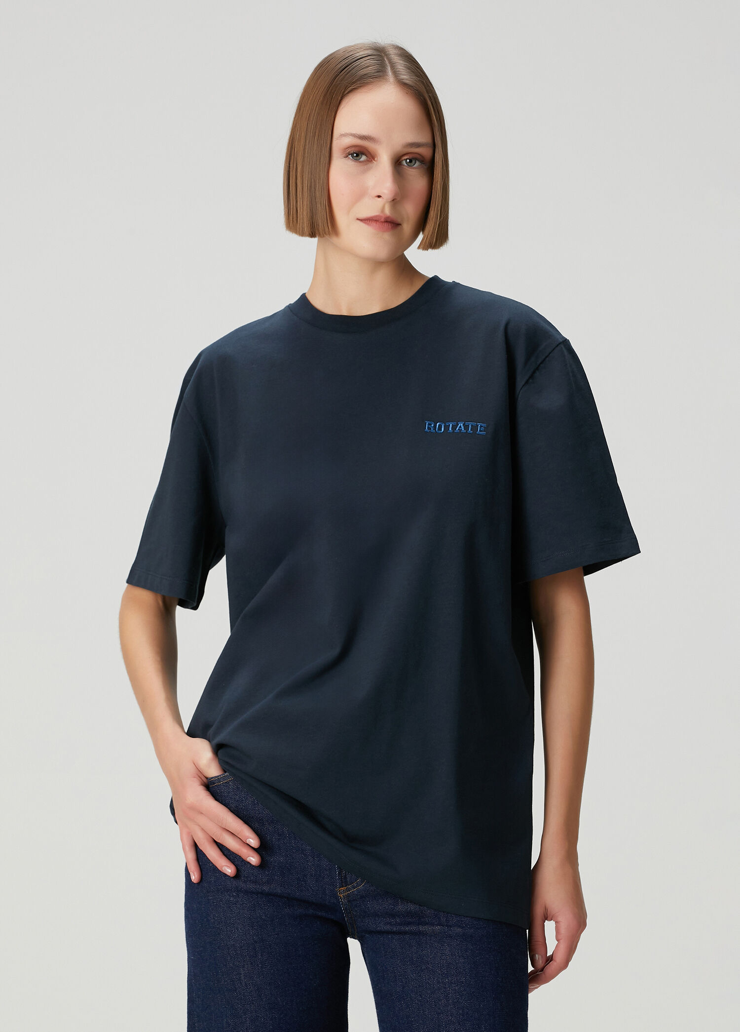 Lacivert Organik Pamuk T-shirt