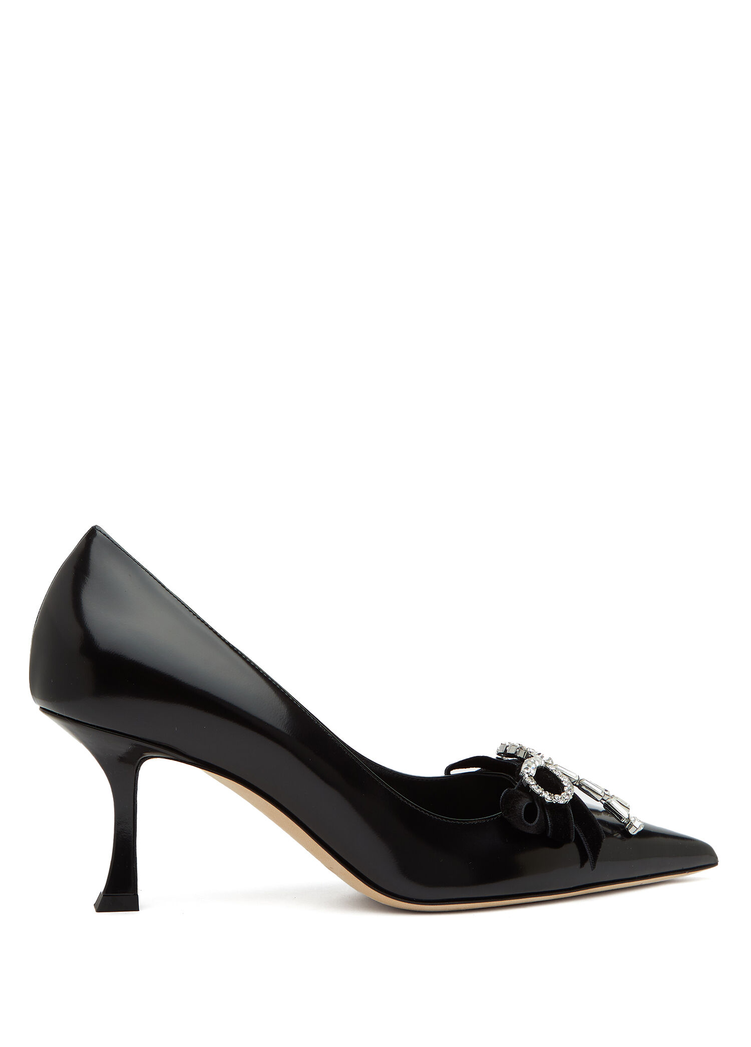 Auria Siyah Deri Stiletto