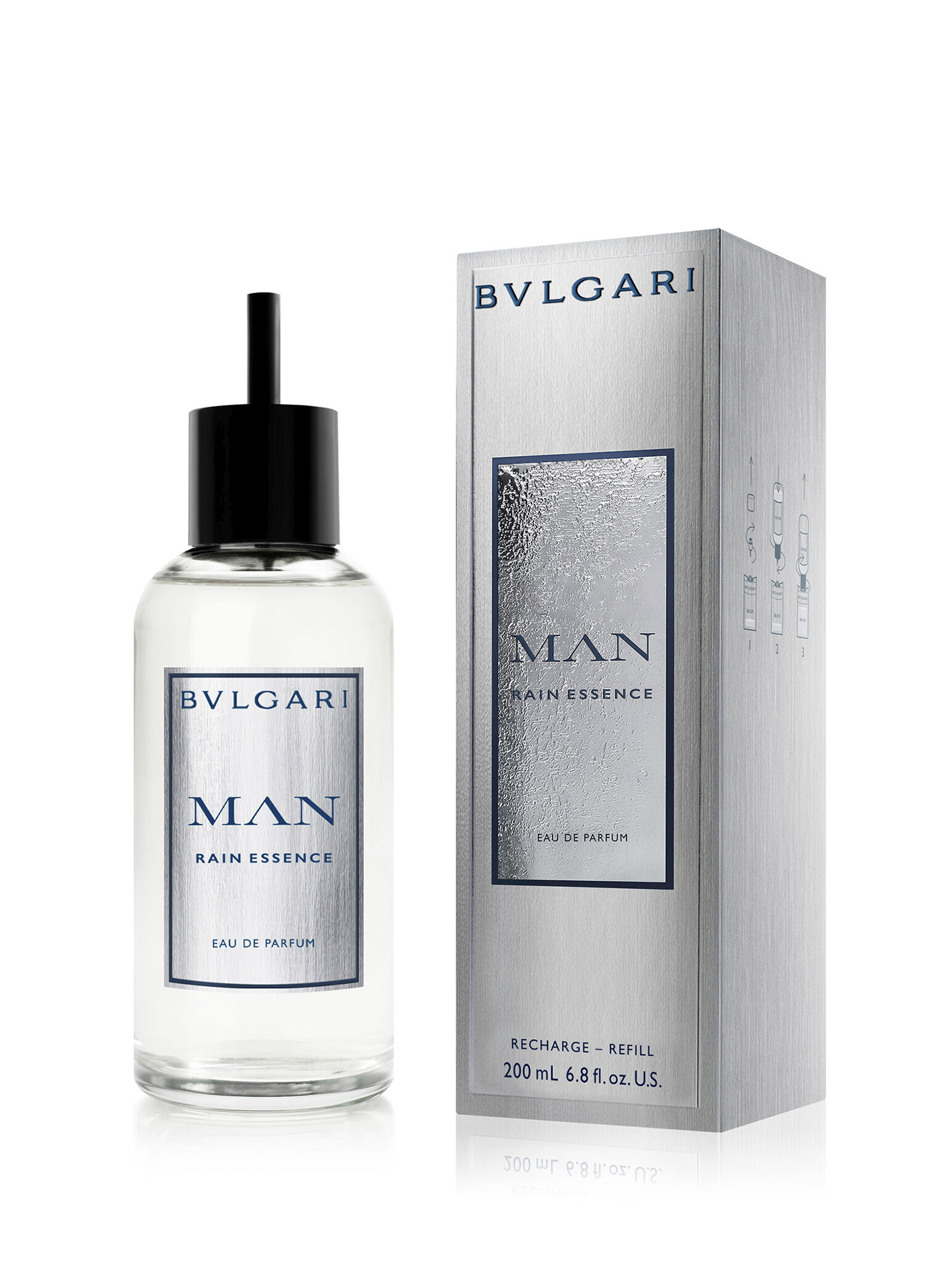 Bvlgari - Man Rain Essence EDP 200 ml Refill Erkek Parfüm - Açık Mavi