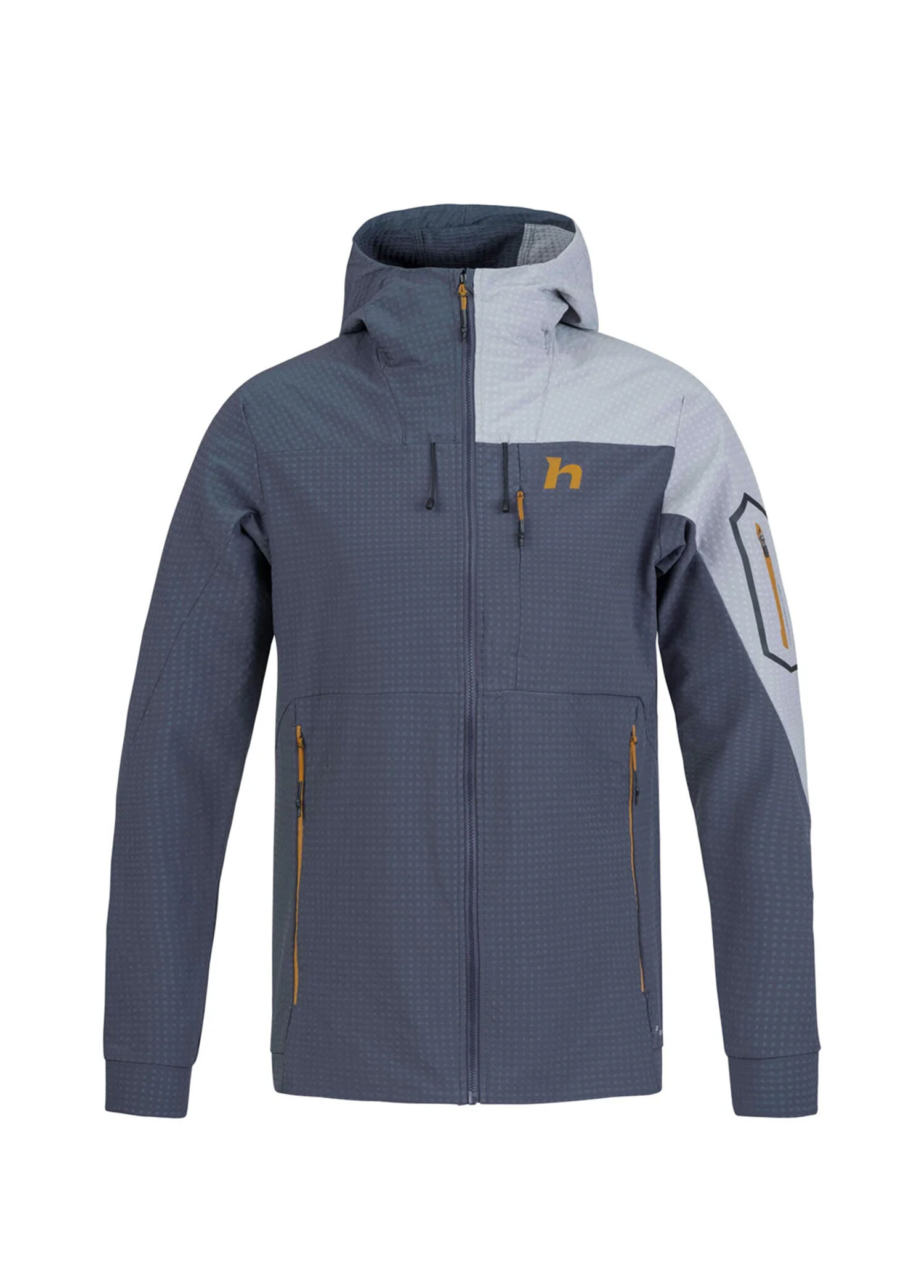 Aren Hoody İndia İnk Sharkskin Kapüşonlu Erkek Outdoor Ceket