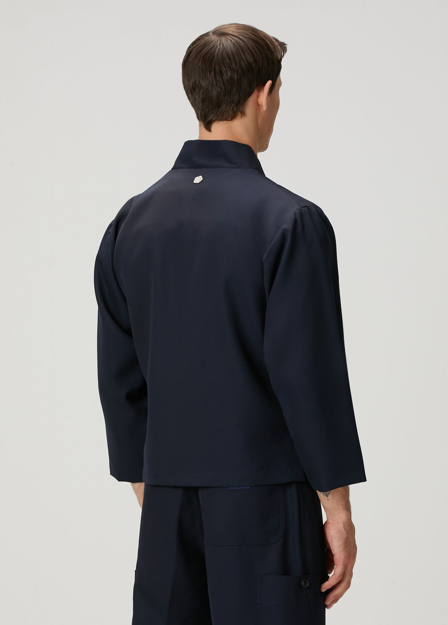 Kenzo - Navy Blue Wool Kimono