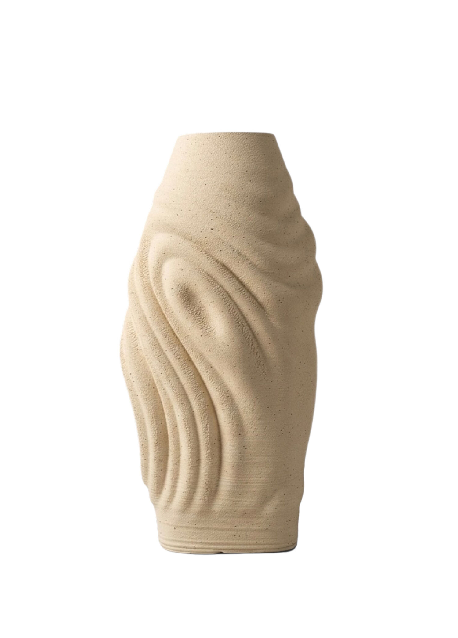 Bej Stoneware Seramik Büyük Boy Heykel