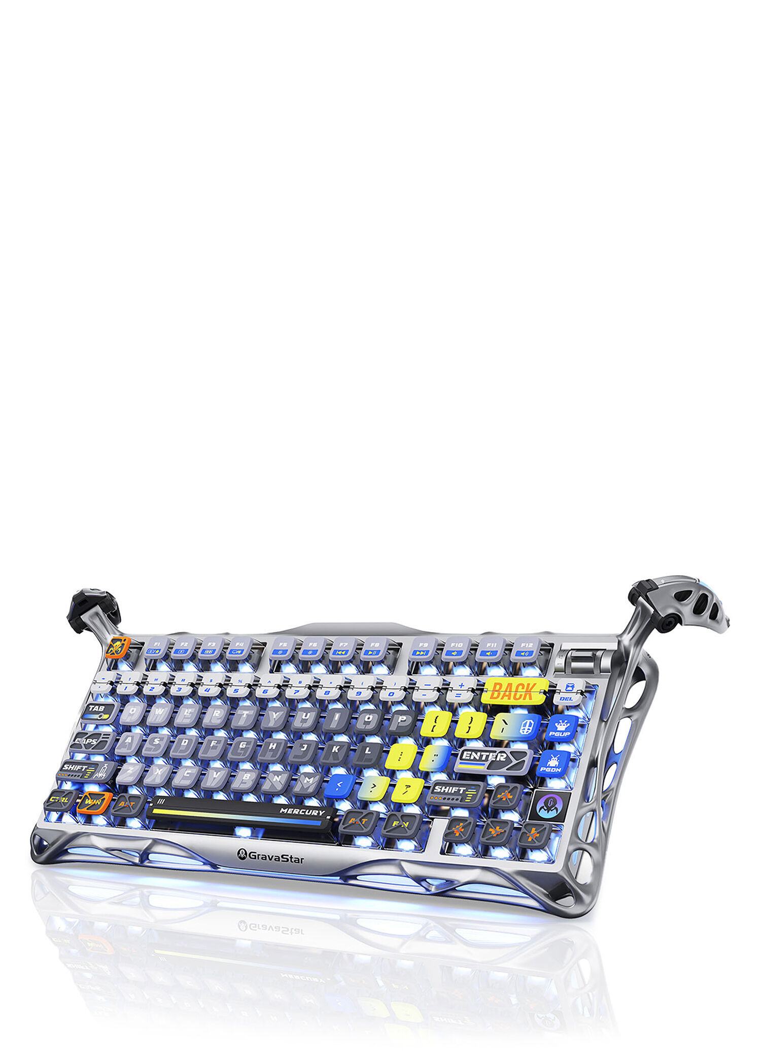 Mercury K1 Pro RGB Uzay Gri Kablosuz Mekanik Gaming Klavye