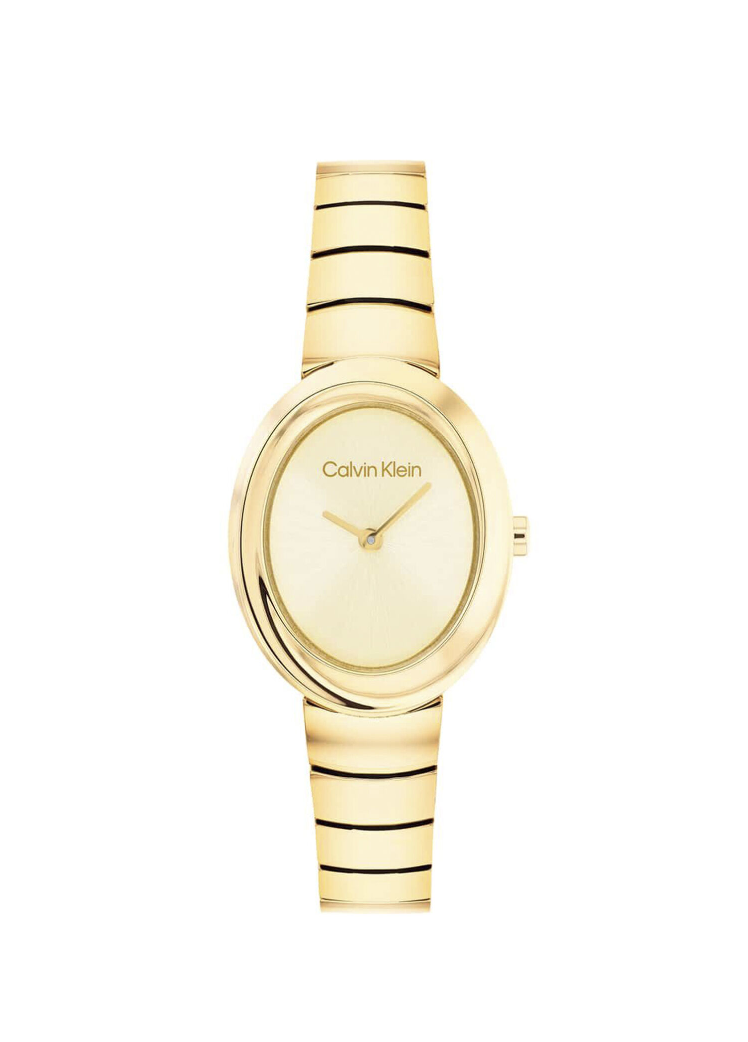 CK25100147 Twisted Bezel Altın Rengi Çelik Kadın Kol Saati