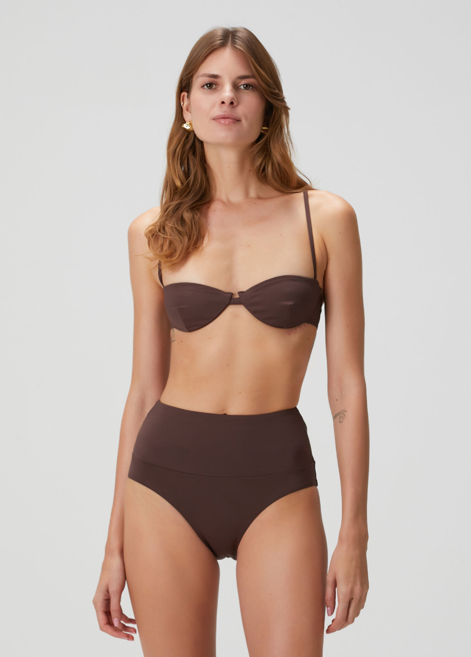 Kahverengi Yüksek Bel Bikini Altı