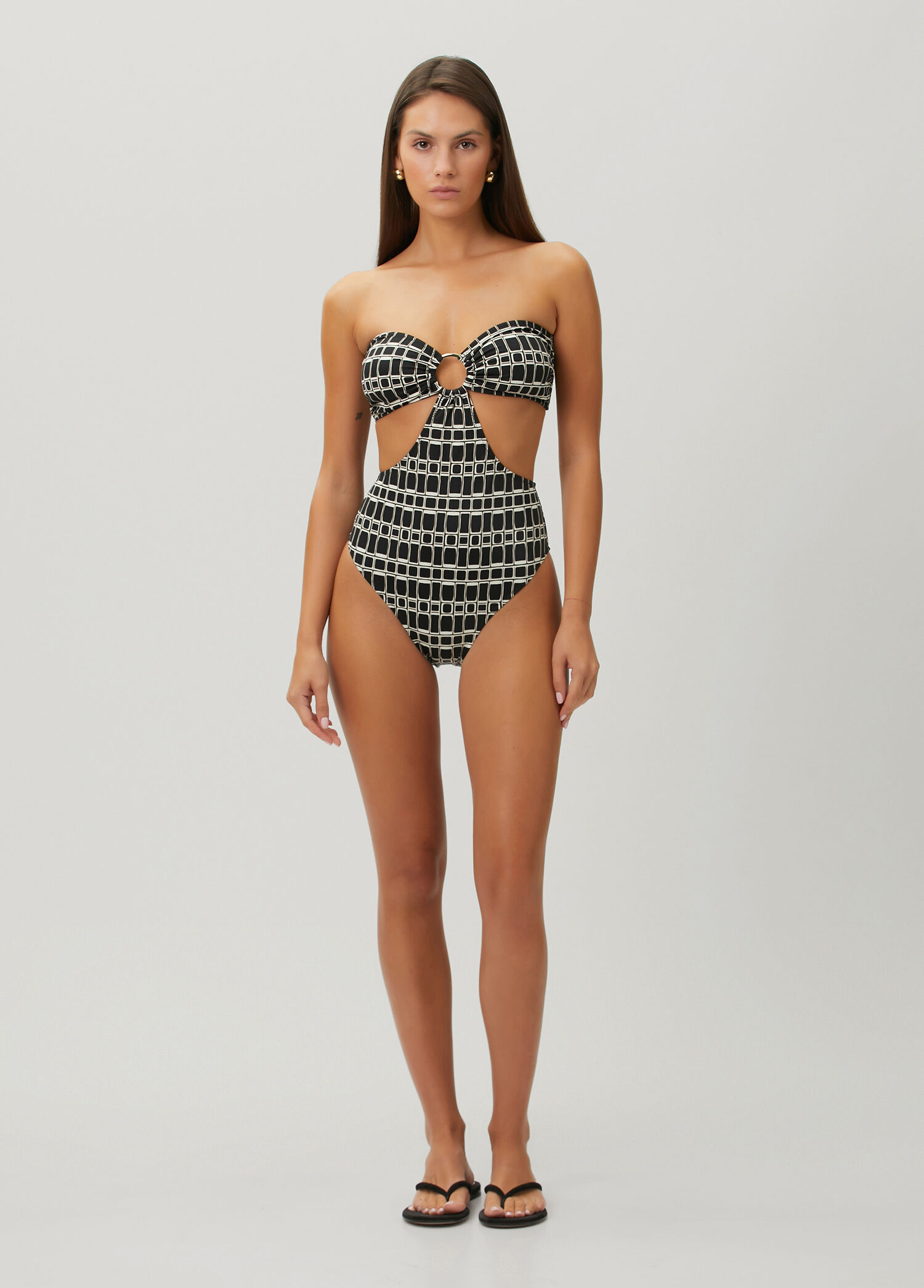Norea Black Strapless Swimsuit