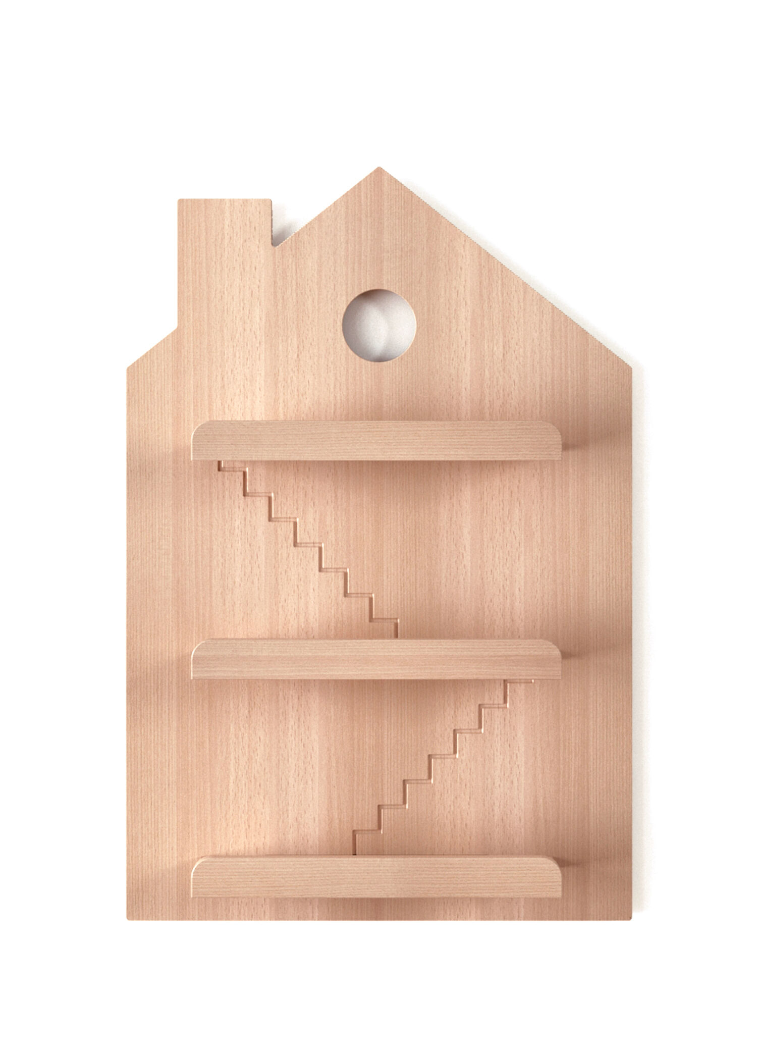 Dollhouse Naturel Çocuk Odası Duvar Rafı