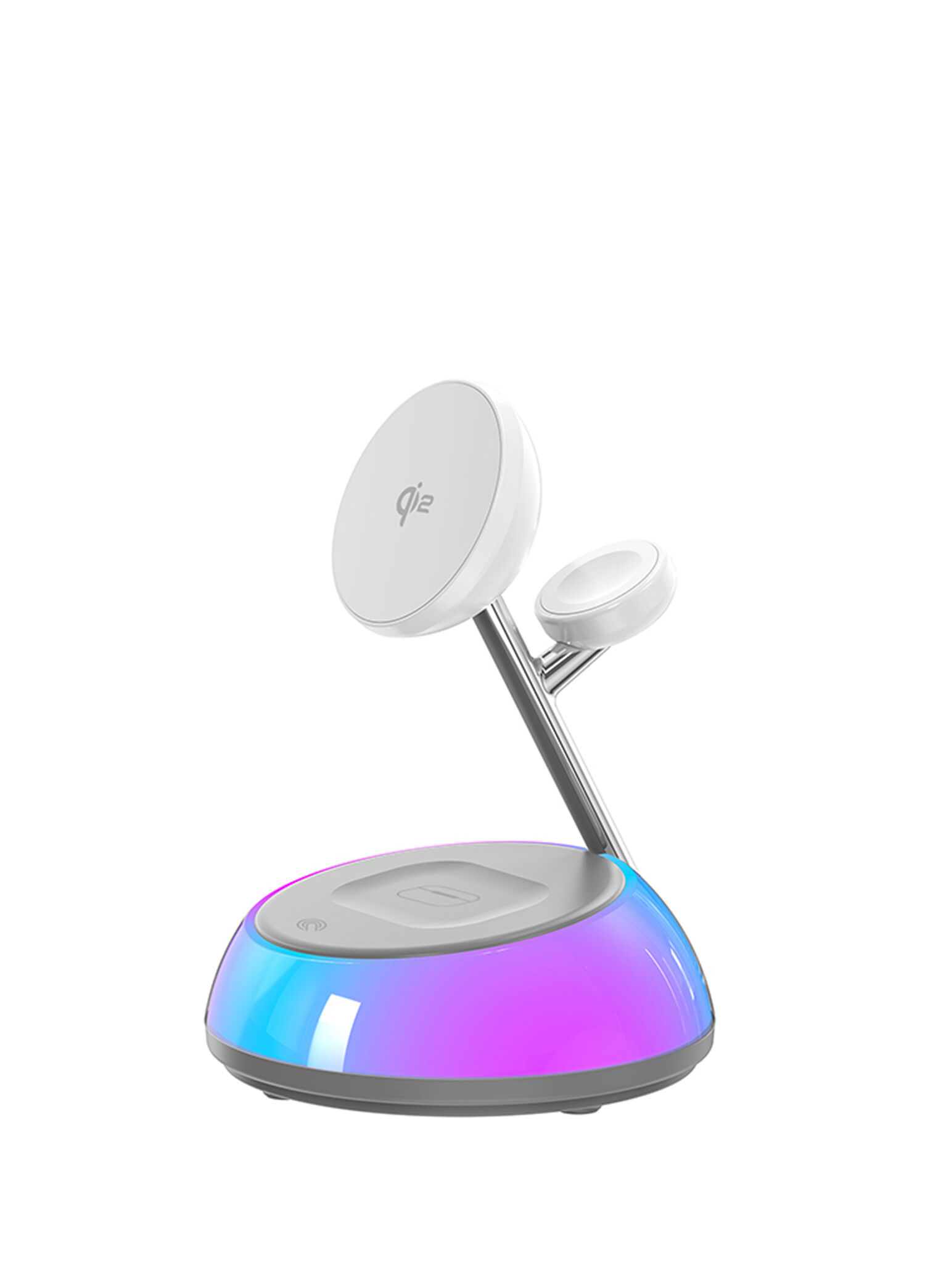 Wi-W035 Qi2 3in1 Ambiyans Işıklı Magsafe Uyumlu Kablosuz Şarj Standı 15W