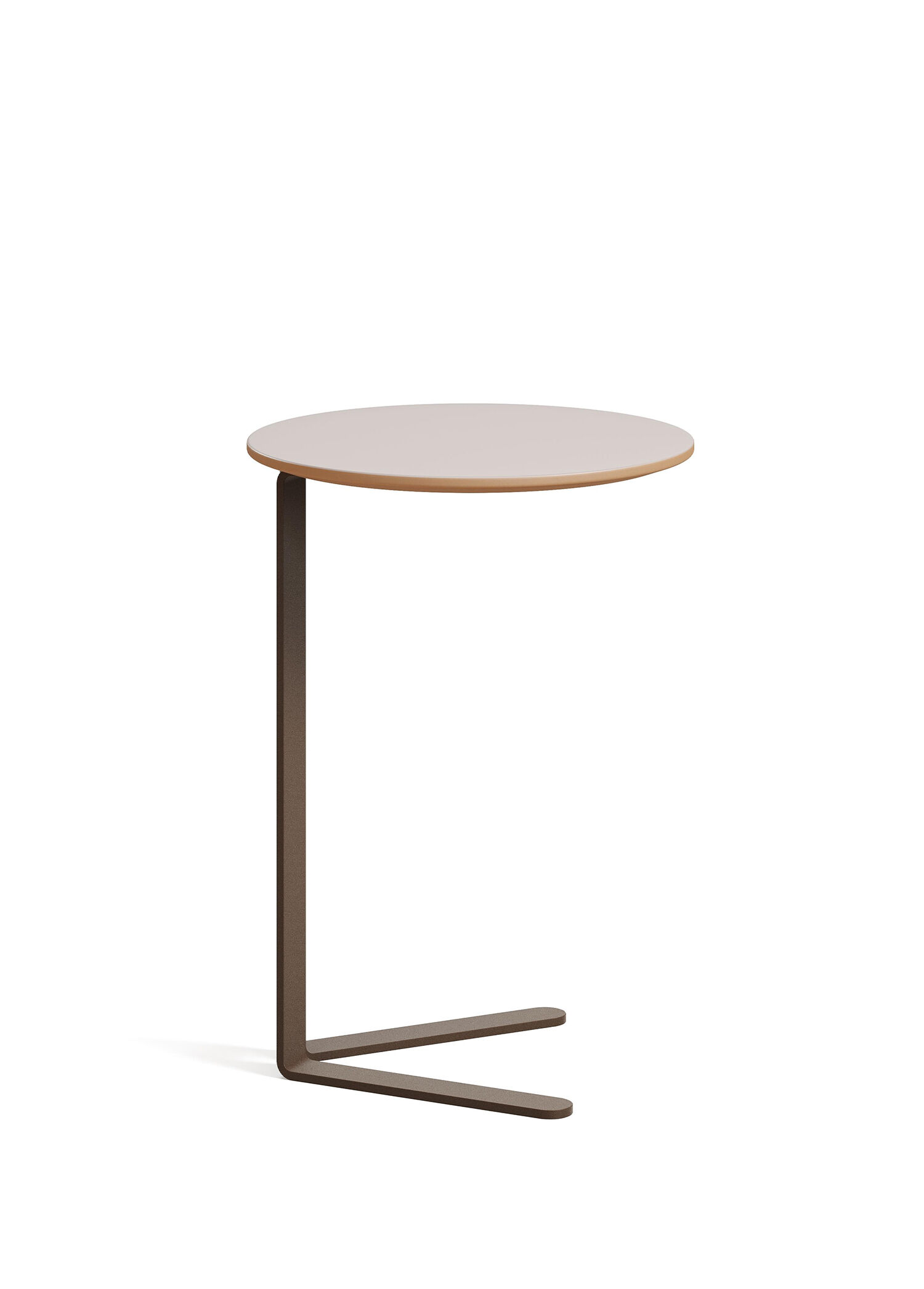 Koleksiyon - Hug Granite Laminate Top Metallic Coffee Leg Side Table