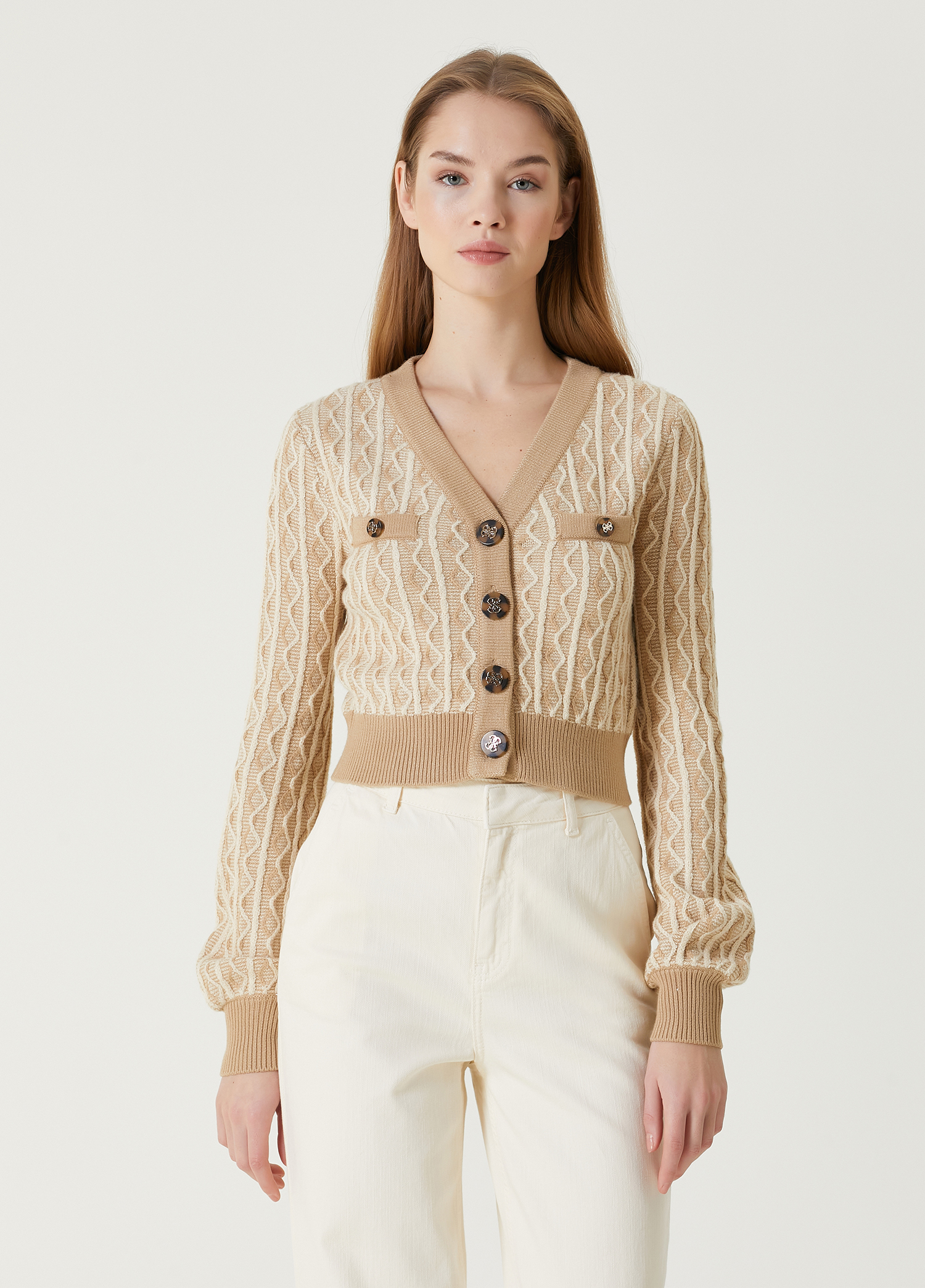 Tiffany Camel Crop Hırka