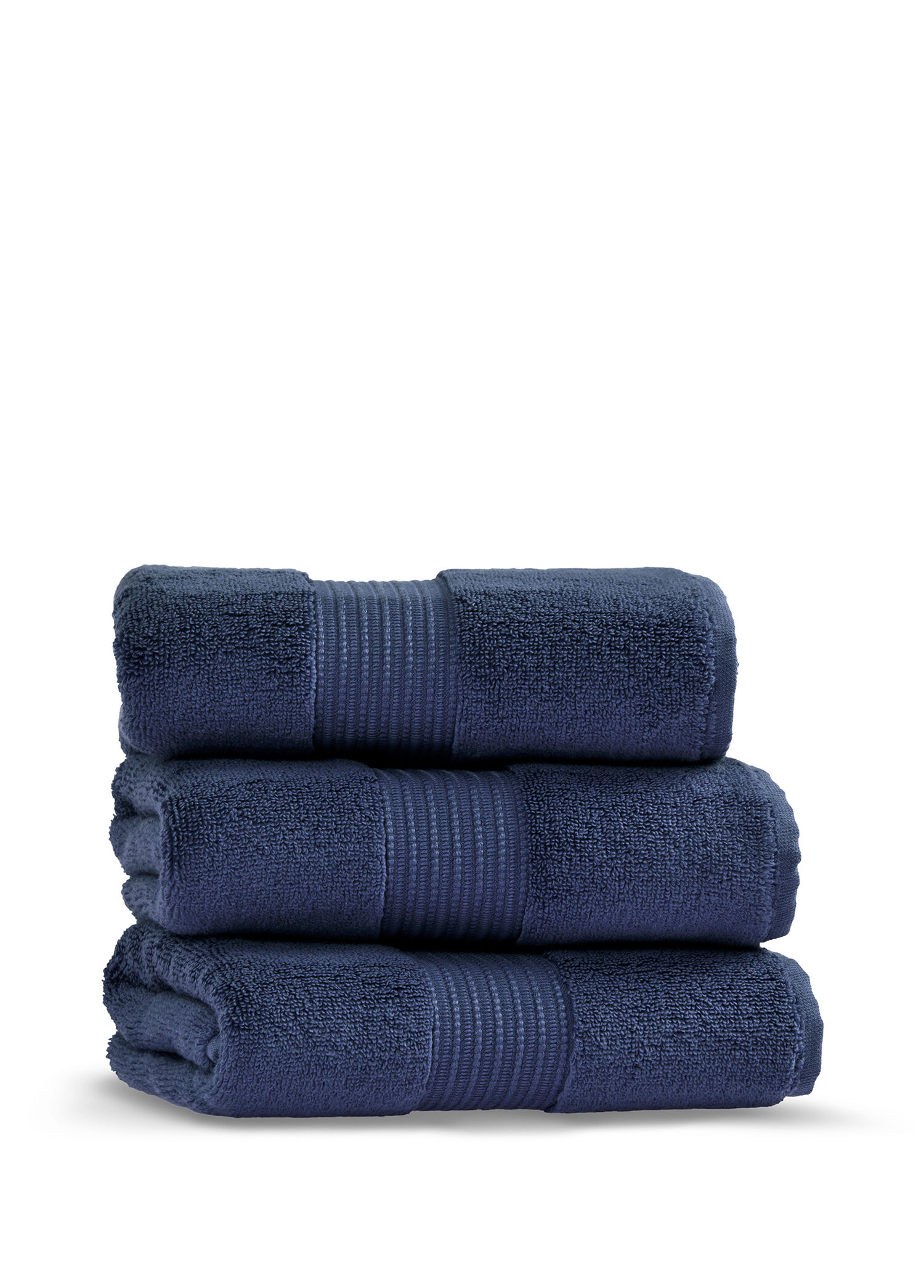 Chicago Fibrosoft® Navy Pamuklu Tekli Yüz Havlusu 50 x 90 cm