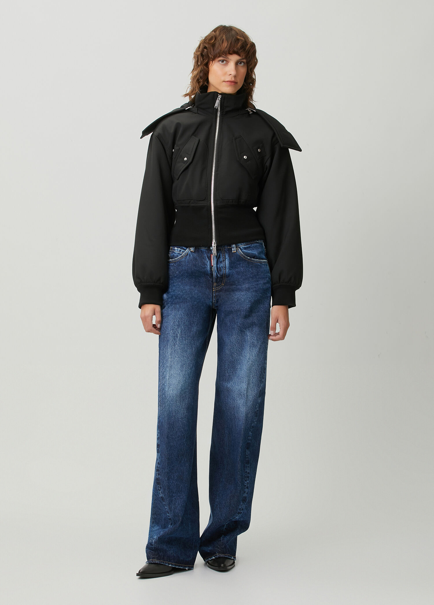 Lacivert Loose Jean Pantolon