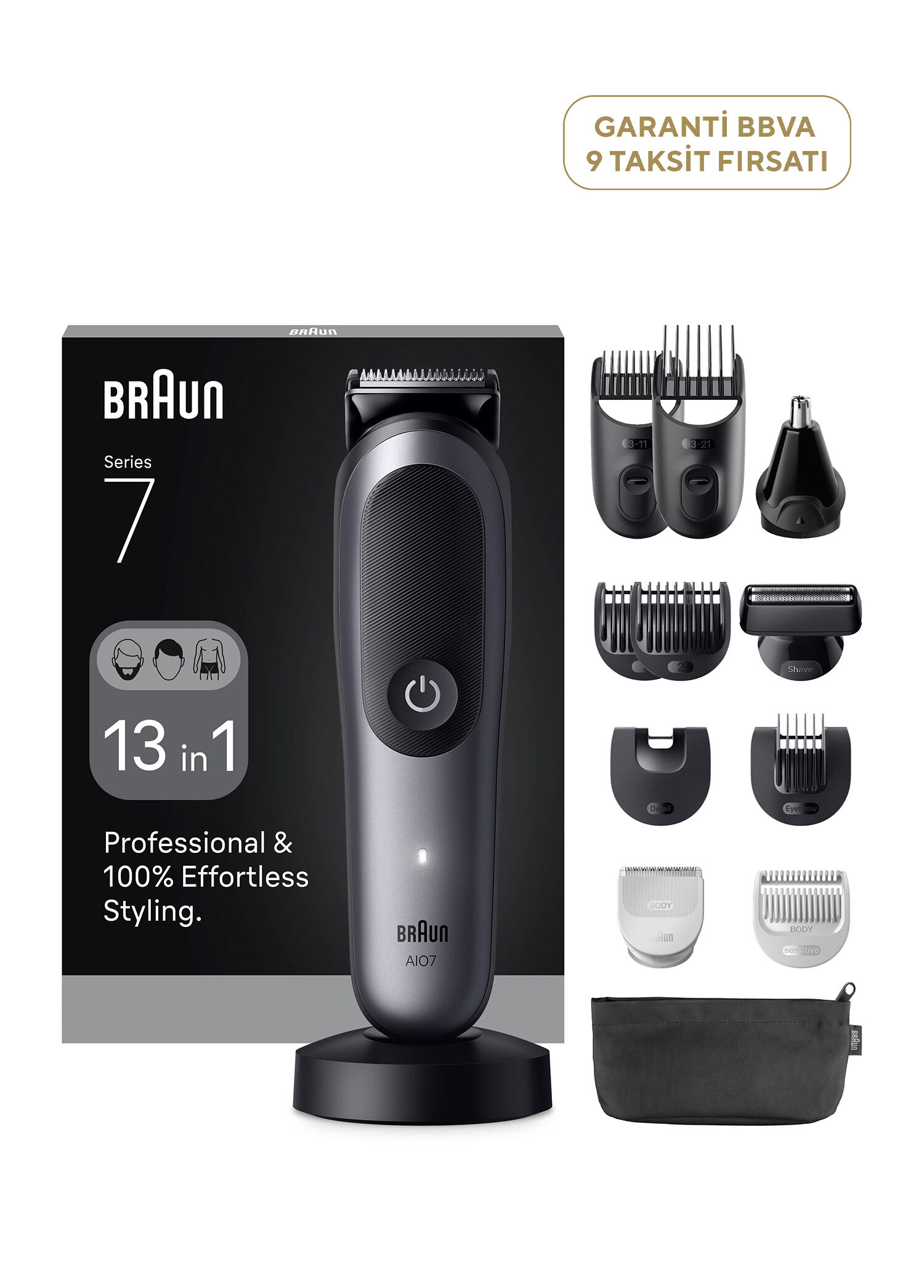 Hepsi Bir Arada Series 7 Islak ve Kuru 13'ü 1 Arada Tıraş Kiti AIO7560