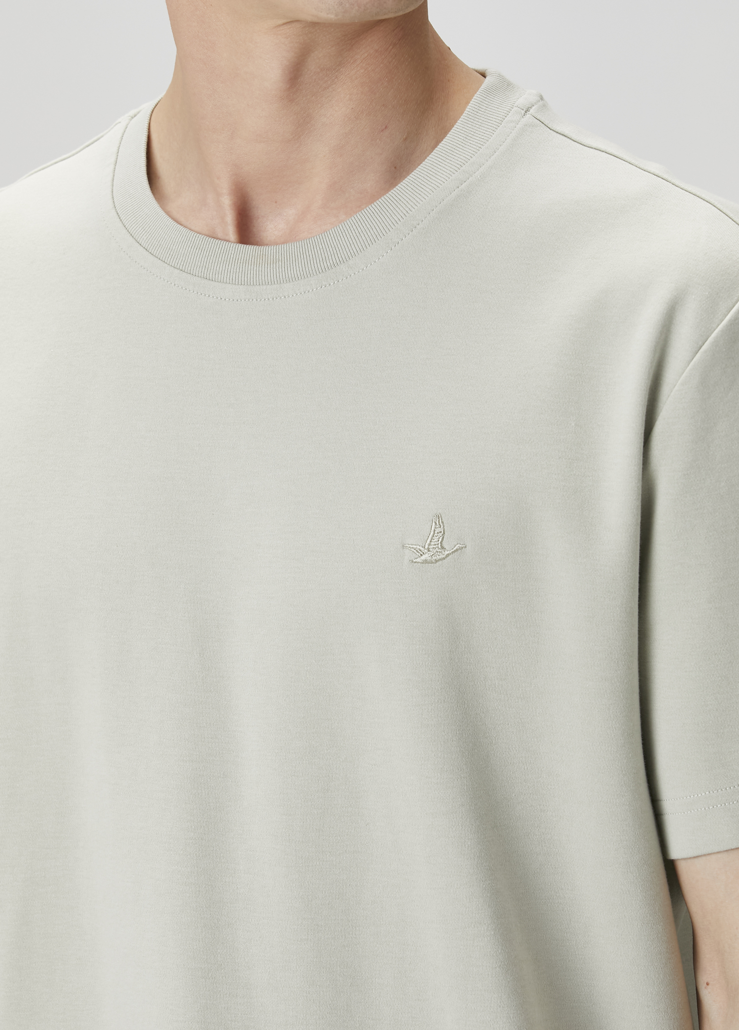 Relax Fit Açık Haki Basic T-shirt_5