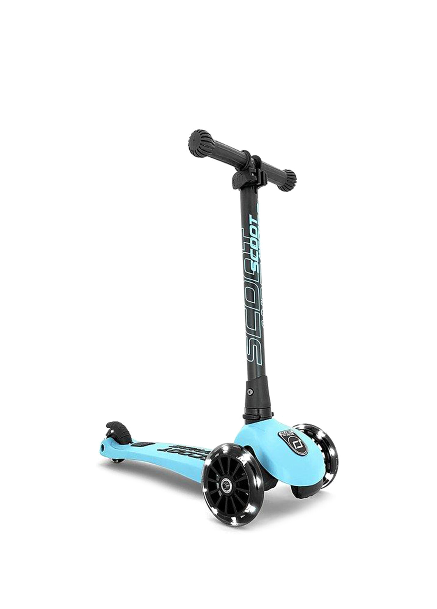 Highwaykick 3 Mavi LED Işıklı Katlanabilir Ayarlanabilir Direksiyonlu 3 Tekerlekli 3-6 Yaş Çocuk Scooter