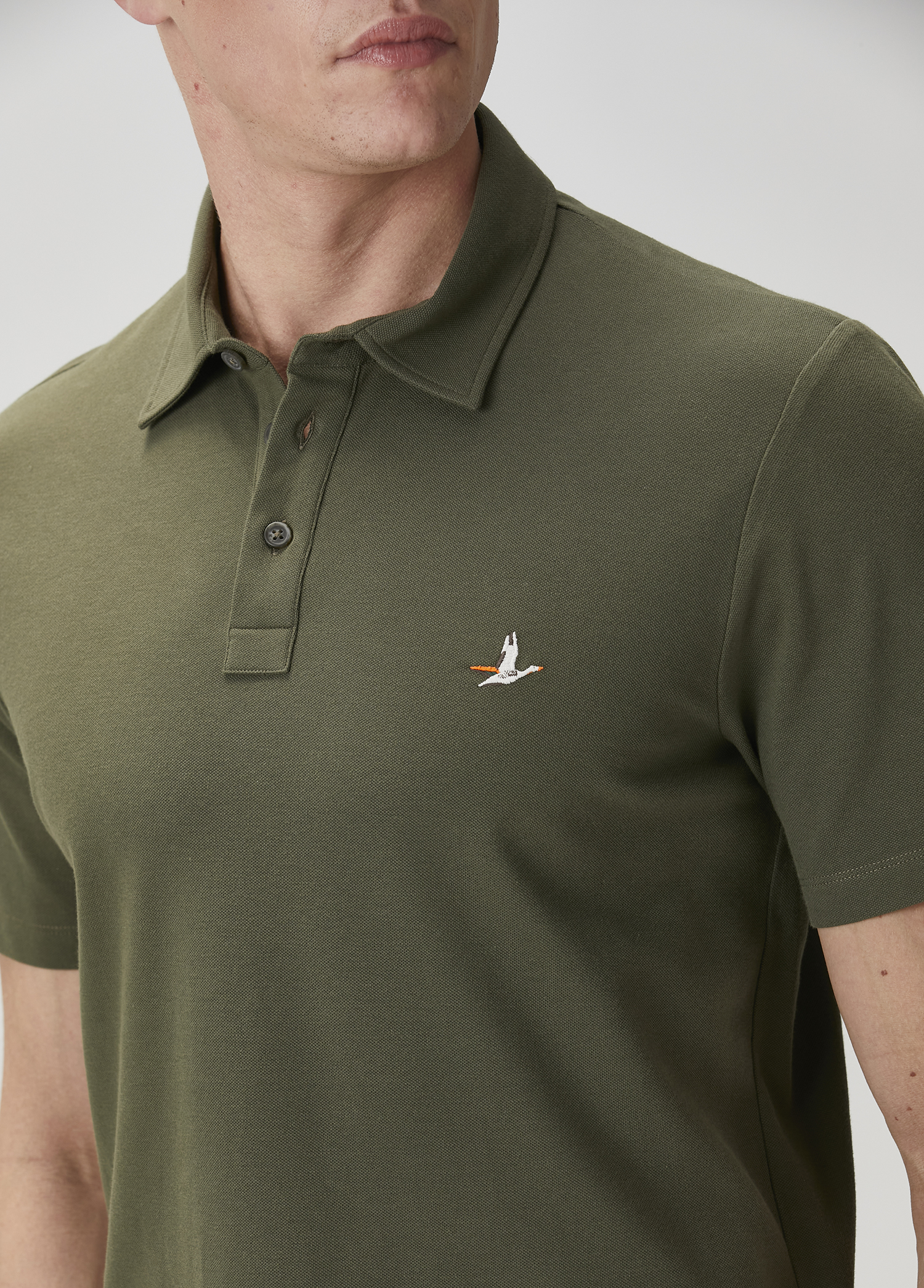 Comfort Fit Haki Polo Yaka T-shirt_6