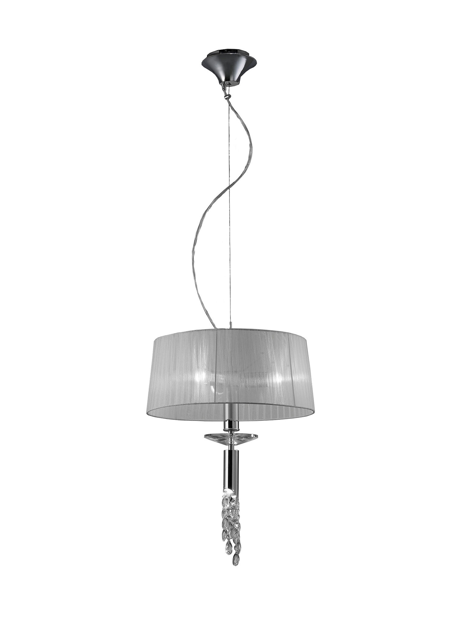 Tiffany Büyük Tekli Metal Krom Sarkıt