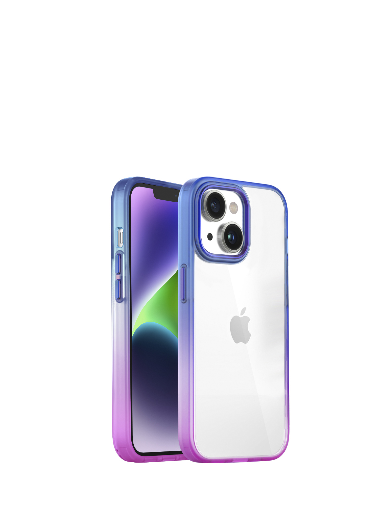 iPhone 14 Plus Air Bumper Rainbow Pink Blue Kılıf