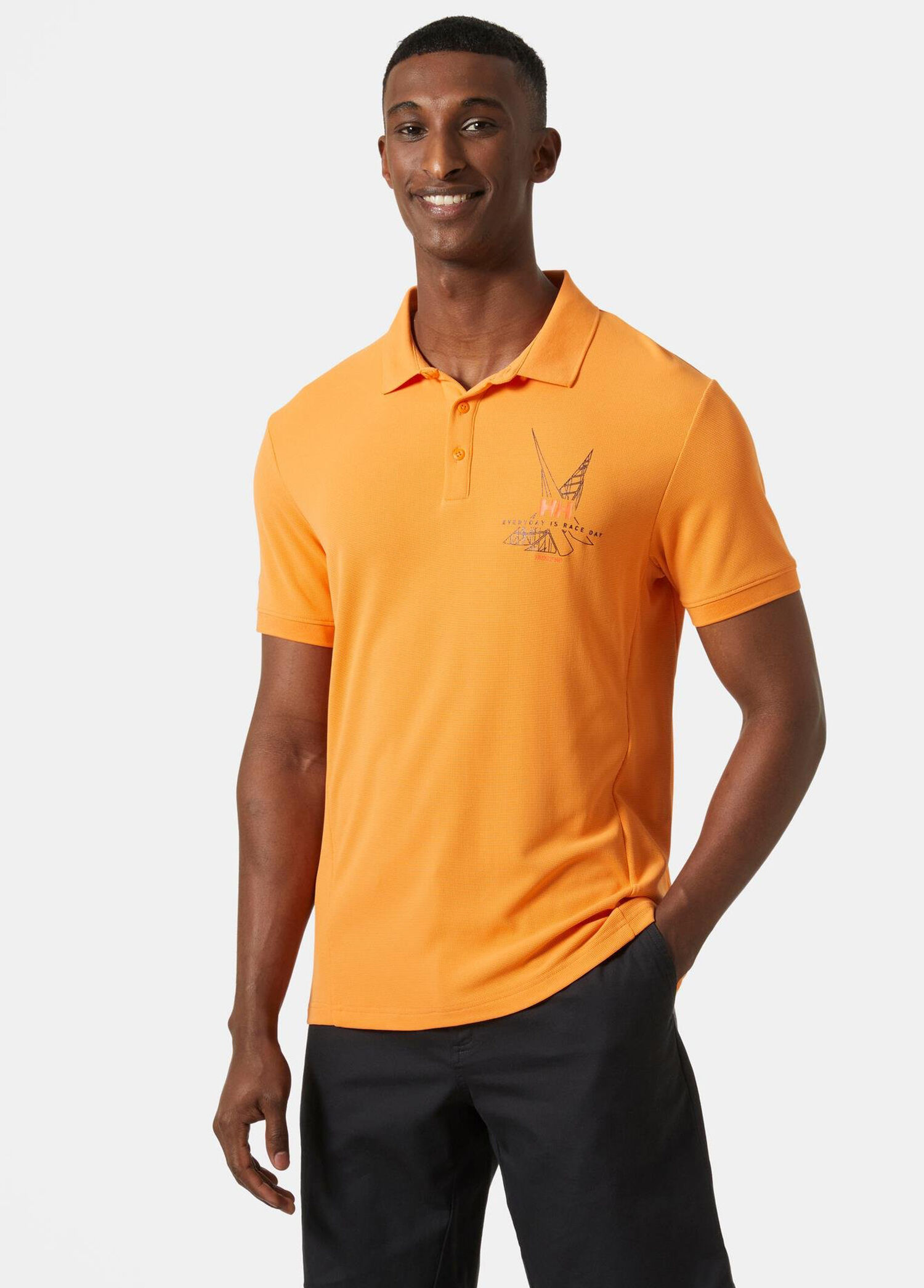 HP Race Poppy Orange Polo Yaka Kısa Kollu Erkek Spor T-shirt