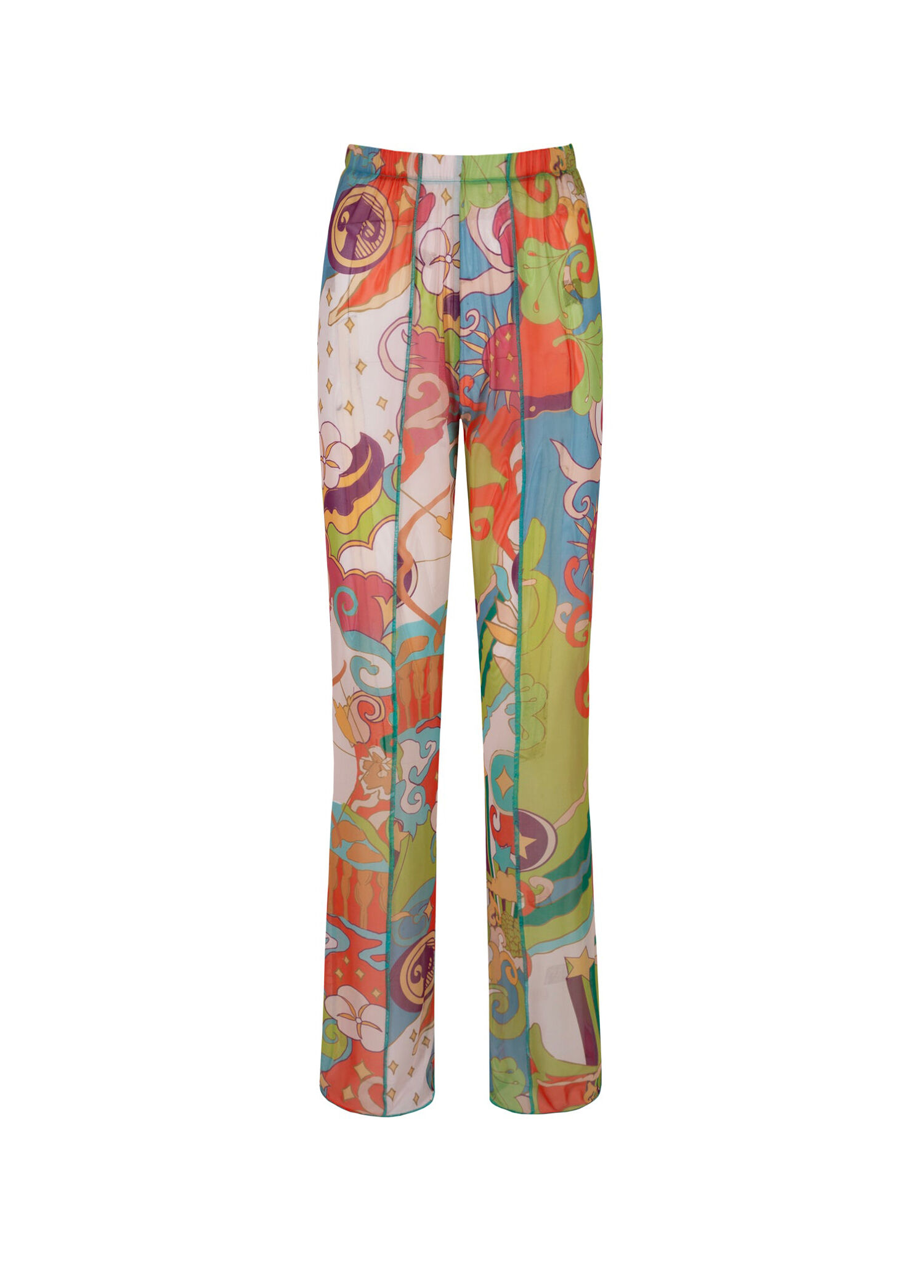 Betty Multicolor Desenli Tül Kadın Pantolon