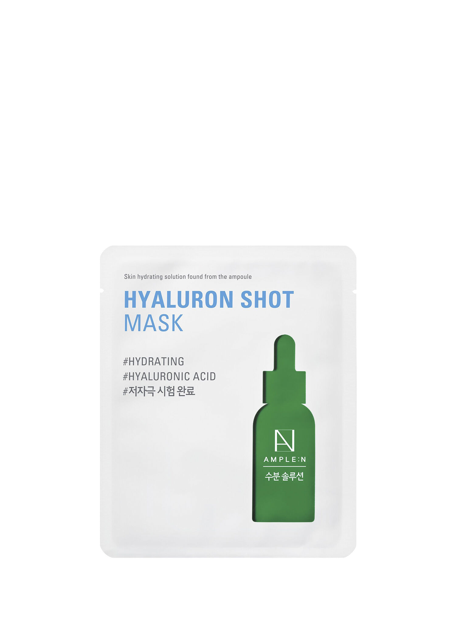 AMPLE:N - Hyaluron Shot Mask Nemlendirici Kağıt Yüz Maskesi 25 ml - Beyaz