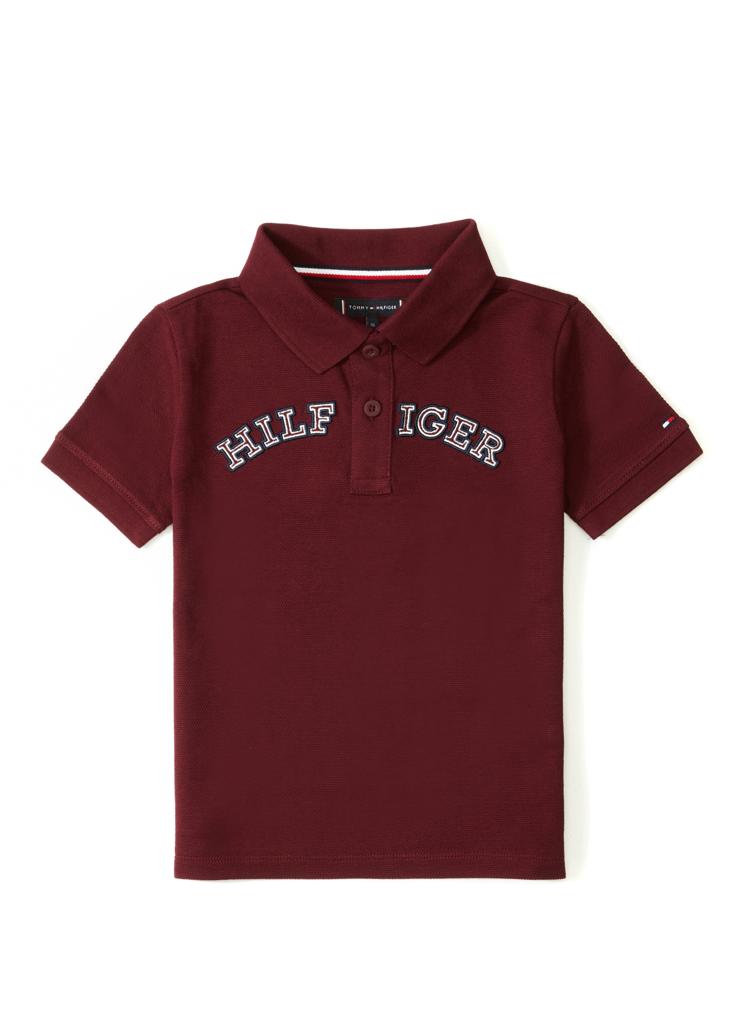 Bordo Polo Yaka Erkek Çocuk T-shirt