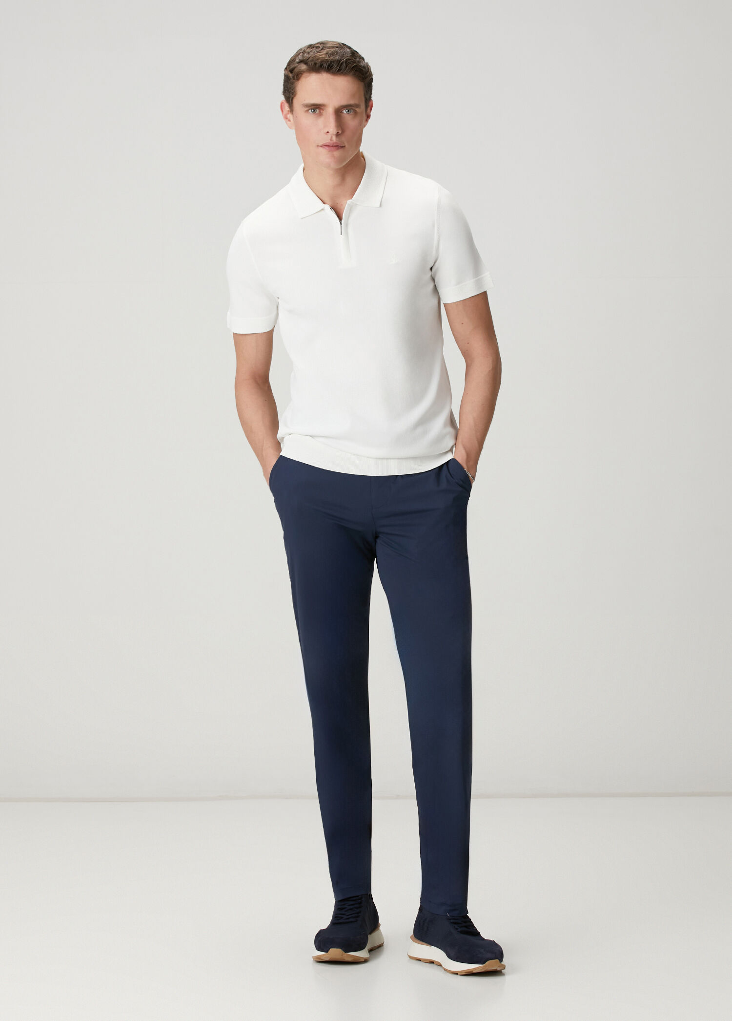 Lacivert Teknik Chino Pantolon