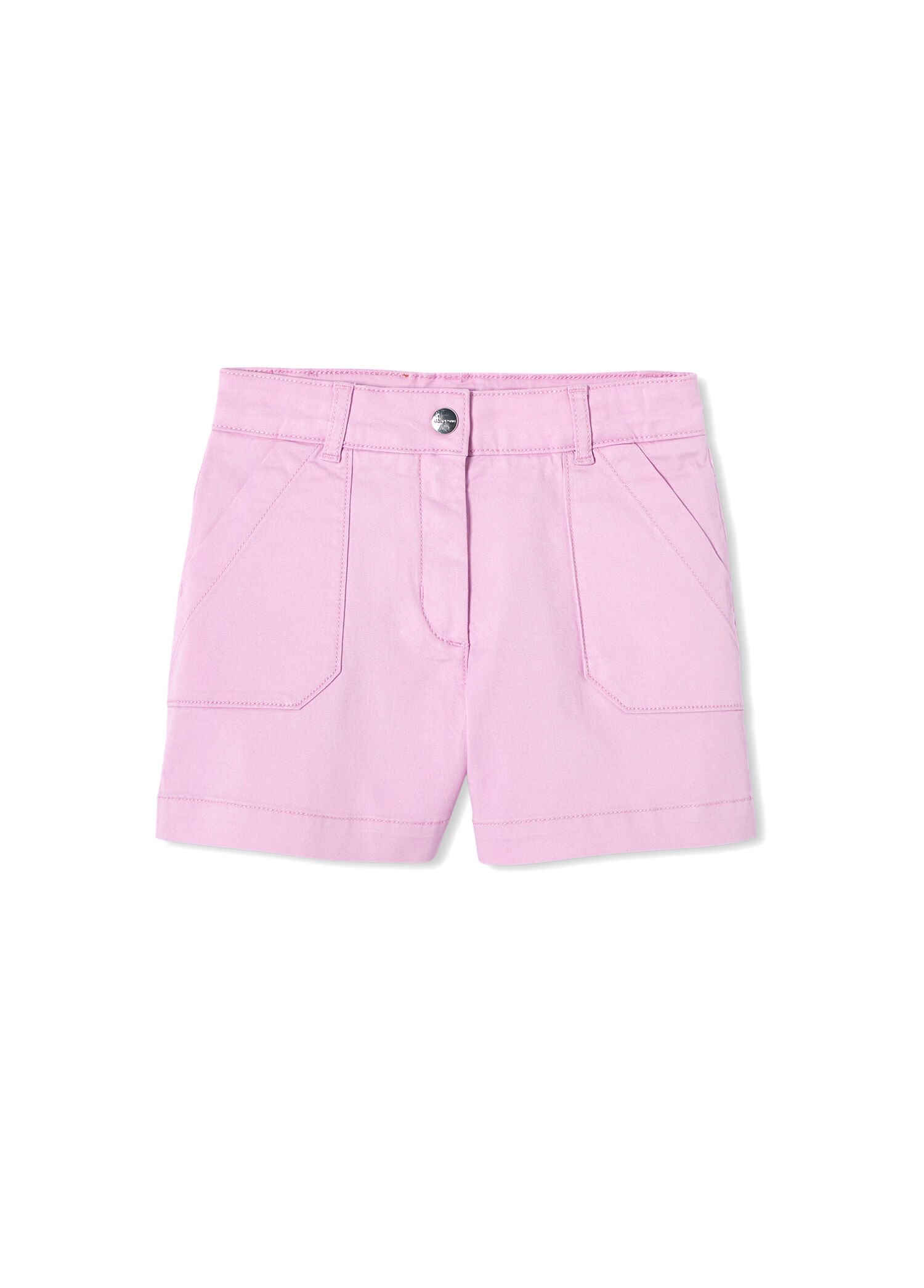 Lila Twill Kız Çocuk Mini Şort