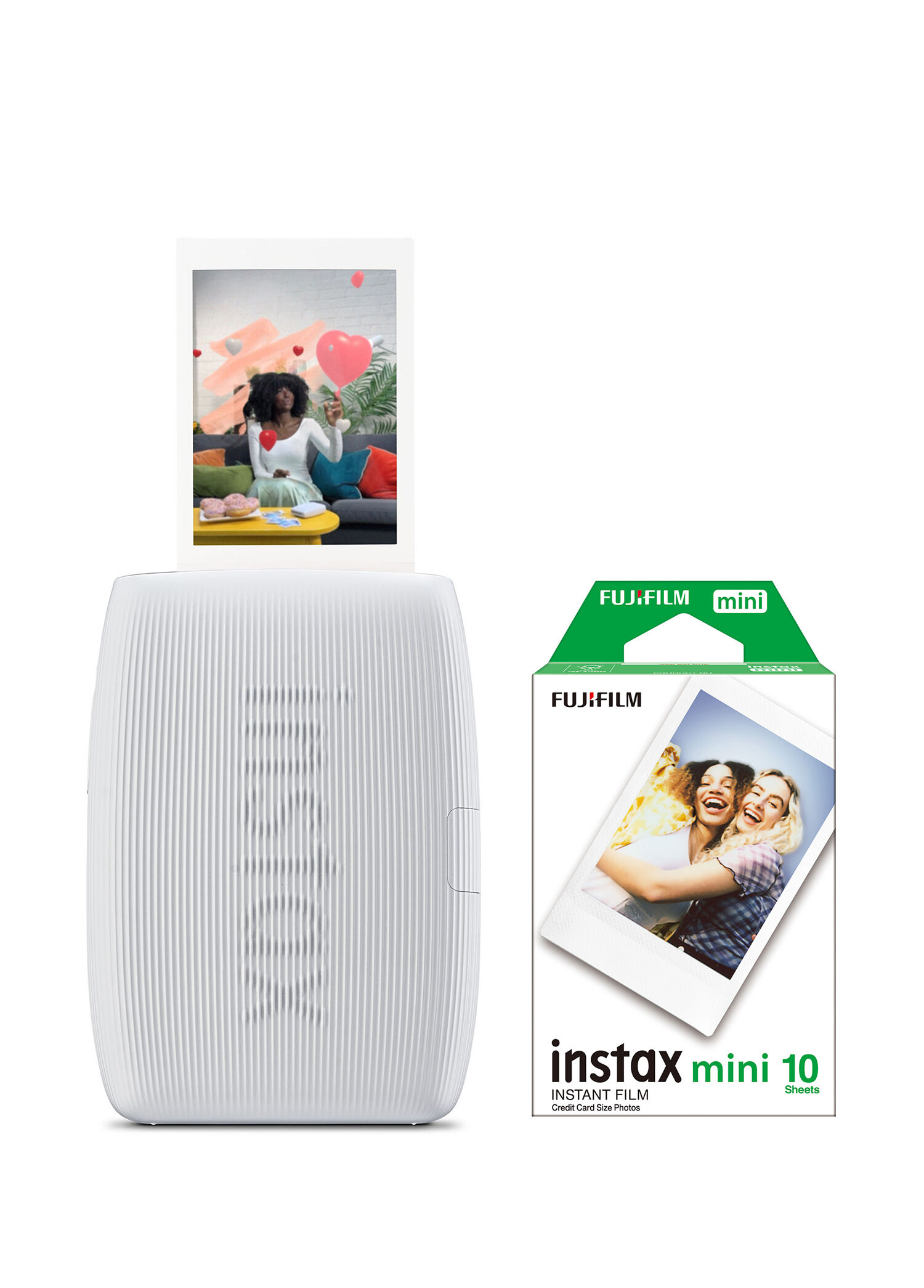 Instax mini Link 3 Beyaz Akıllı Telefon Yazıcısı ve 10'lu mini Film