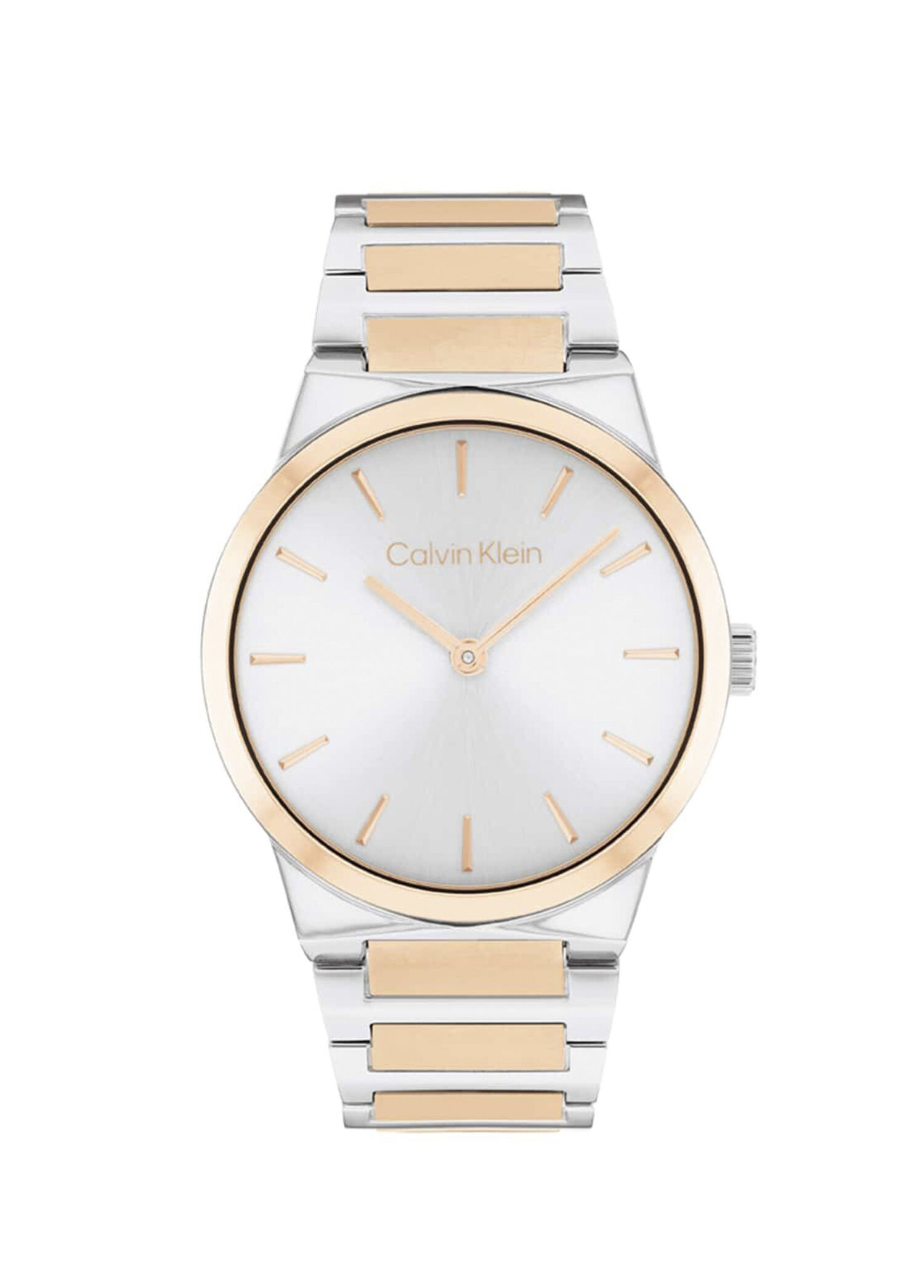 CK25100083 Metalik Gri Rose Gold Çelik Kadın Kol Saati