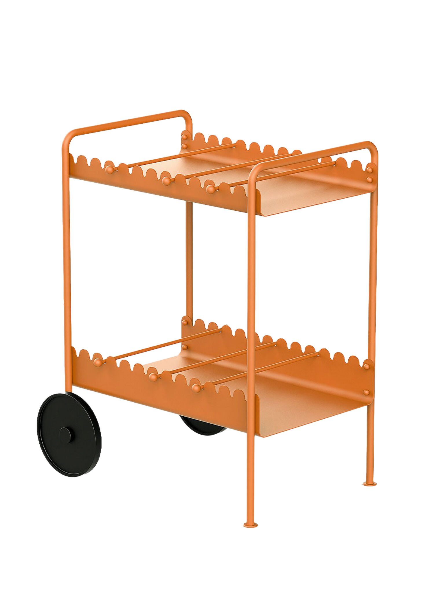 Merletto Turuncu Metal Servis Arabası