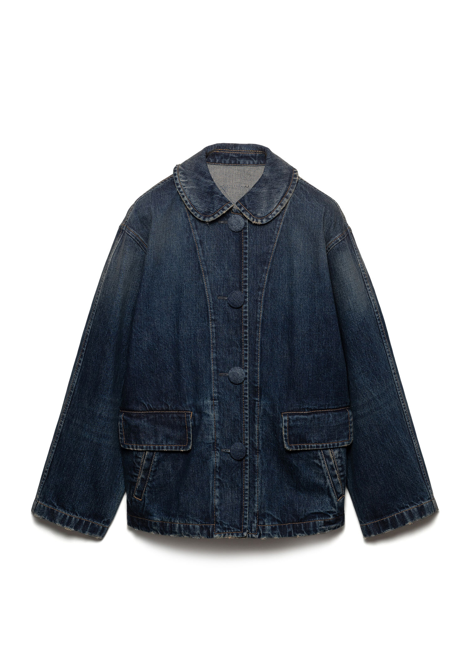 Mavi Yıkanmış Denim Kadın Ceket