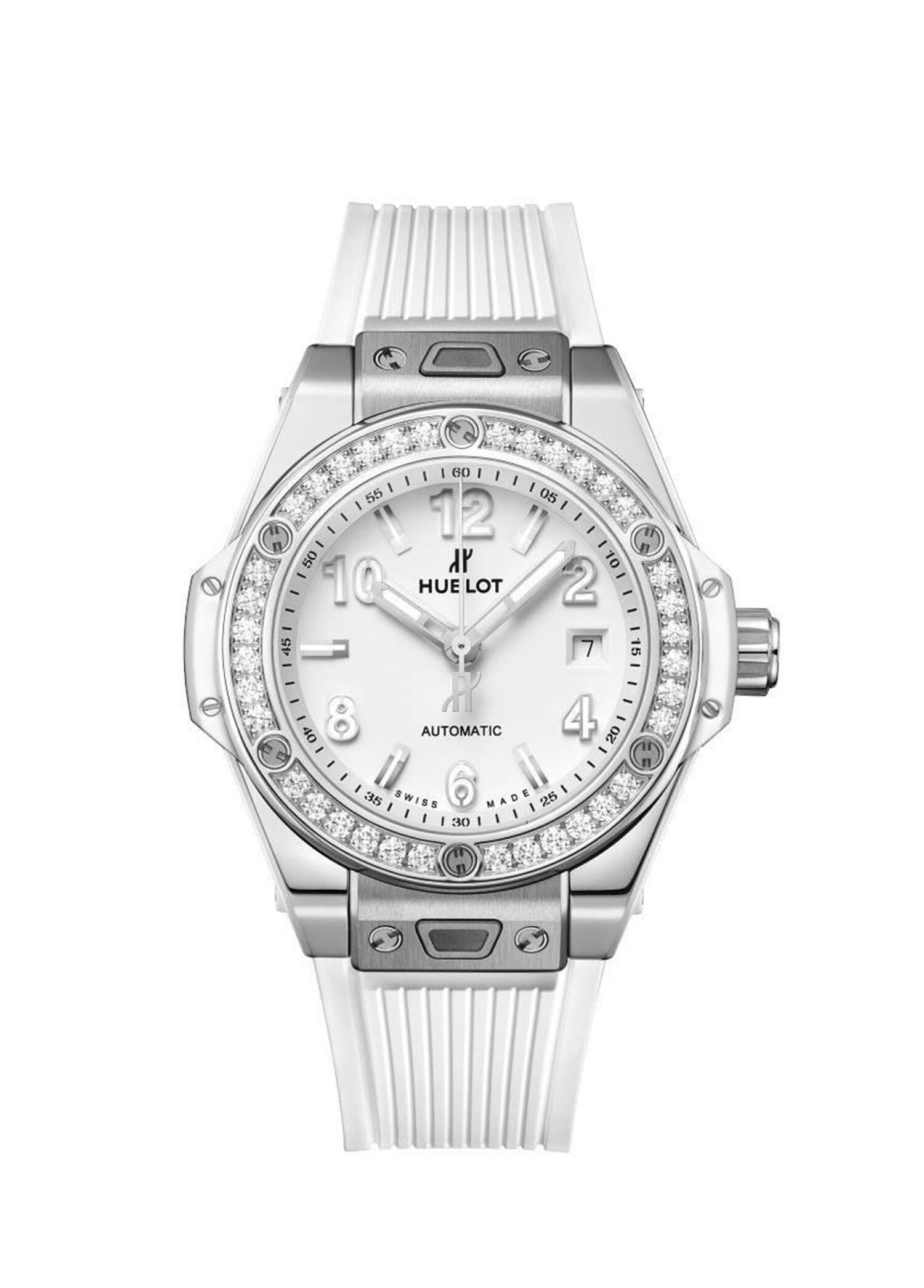 Big Bang One Click Steel White Diamonds Saat